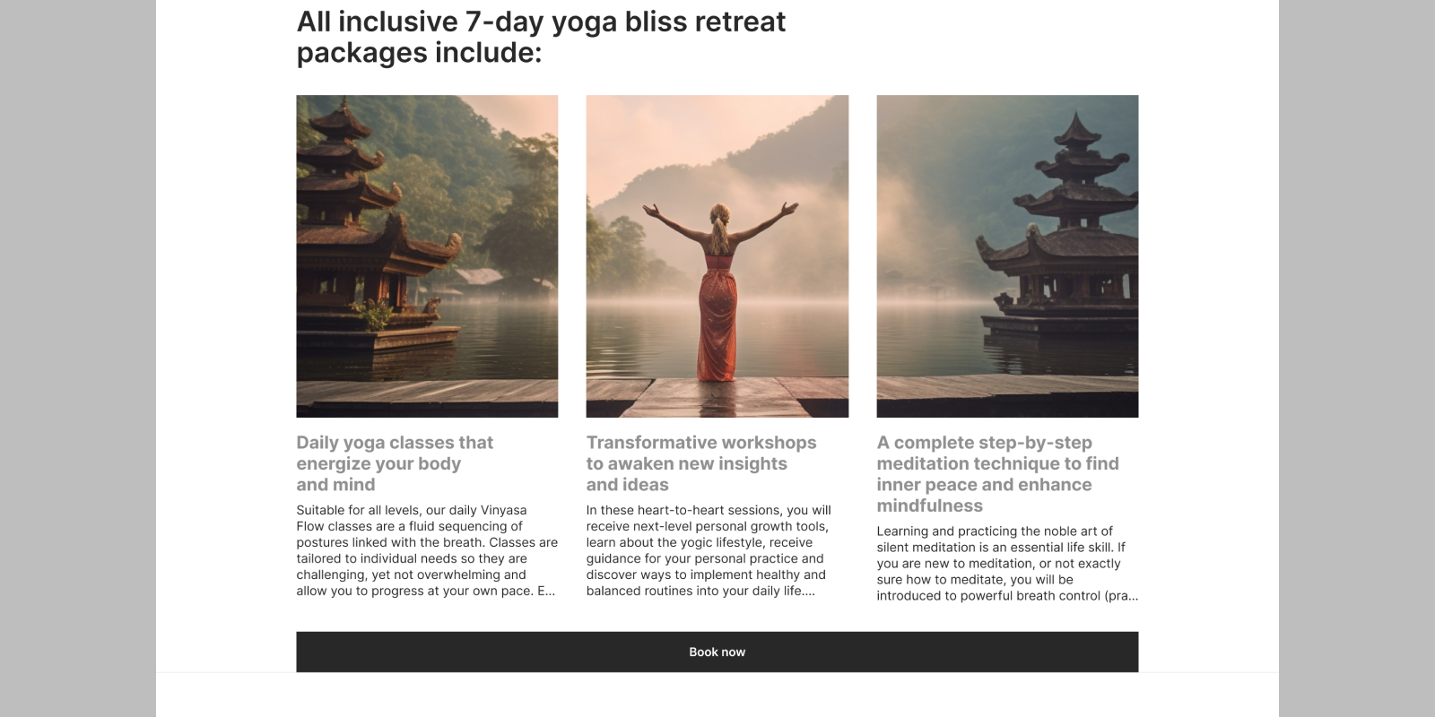Yoga Lotus: дизайн одностраничного сайта — Изображение №5 — Интерфейсы на Dprofile