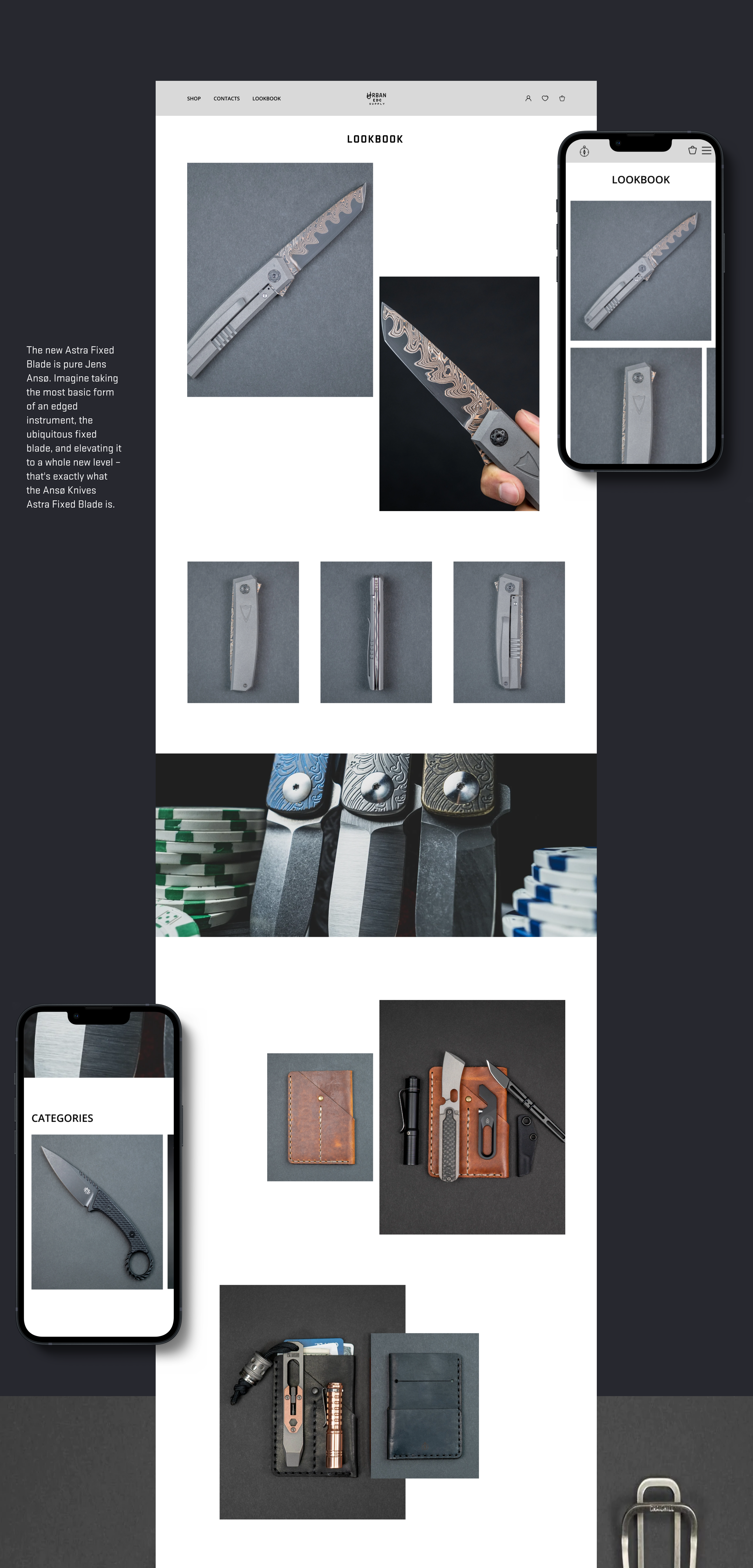 URBANEDCSUPPLY REDESIGN CONCEPT — Изображение №5 — Интерфейсы, Брендинг на Dprofile