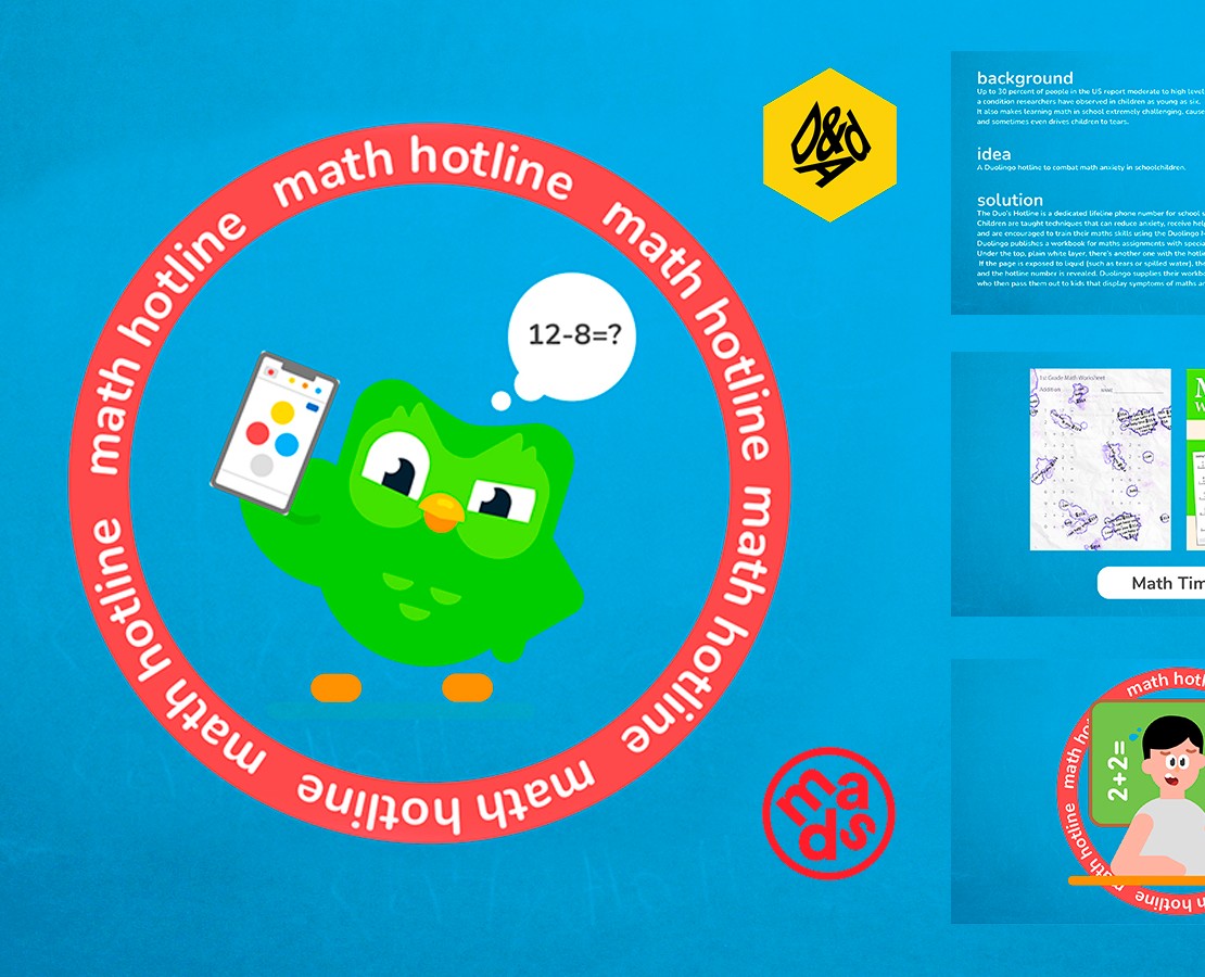 Duolingo. Math hotline |D&AD 2023| на Dprofile