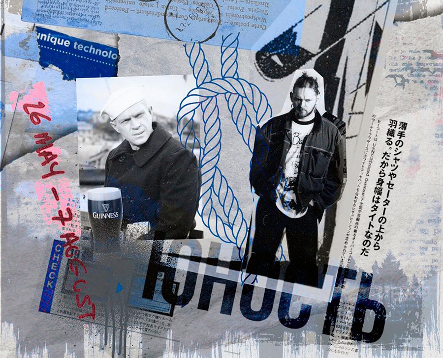 Digital collage for the designer men’s clothing brand на Dprofile
