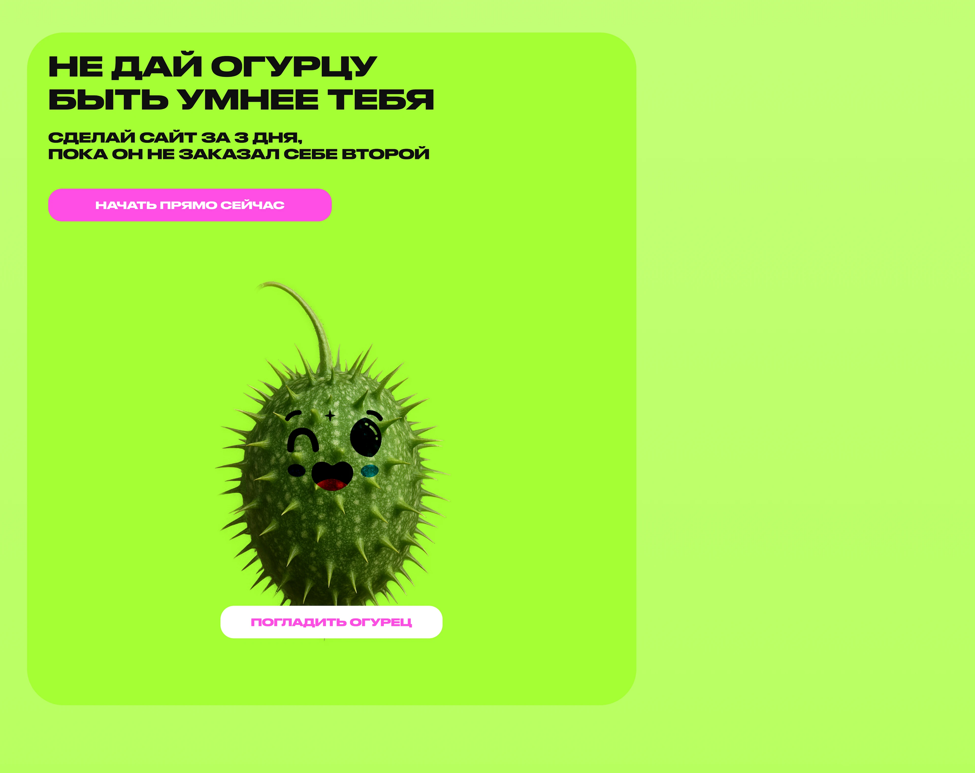 ДИКИЙ ОГУРЕЦ | а мог бы быть ты — Изображение №9 — Интерфейсы на Dprofile
