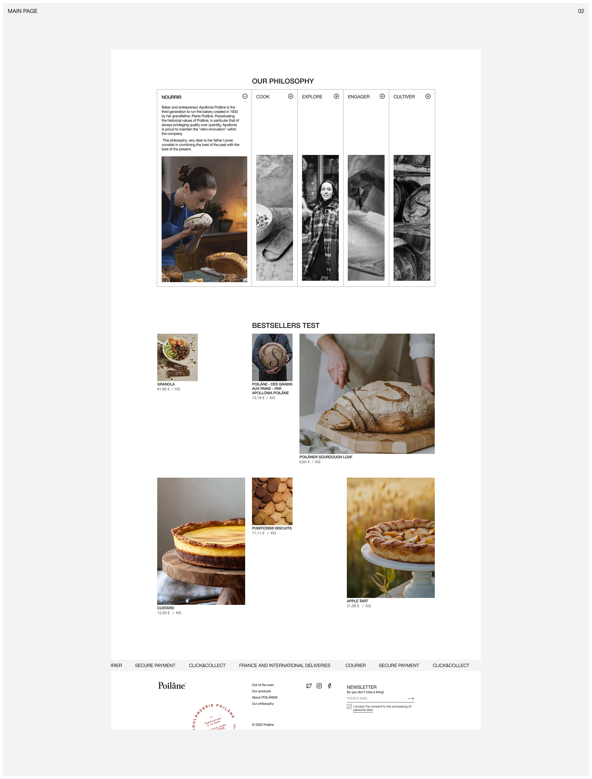 Landing page | French Bakery Poilâne® — Изображение №9 — Интерфейсы на Dprofile