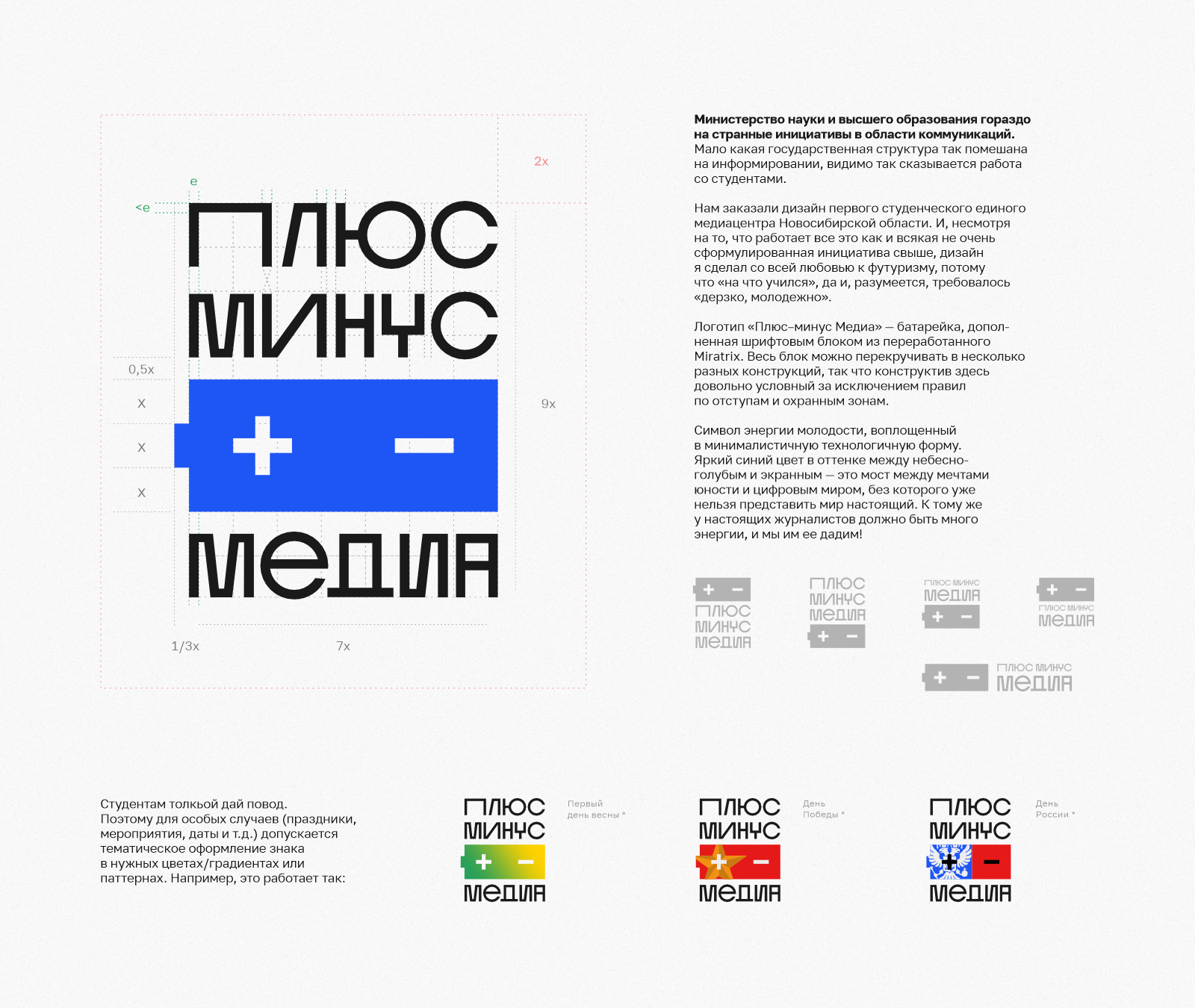 Студенческий медиацентр НСО "Плюс-минус Медиа" — Изображение №3 — Брендинг на Dprofile