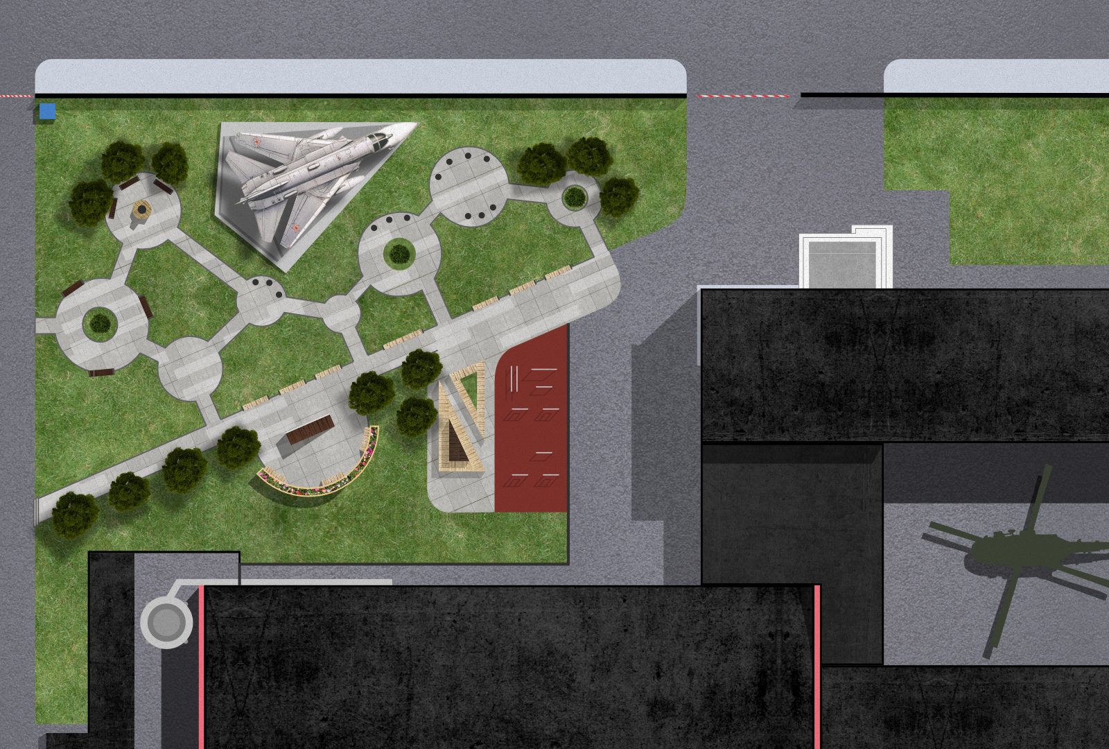 Проектирование и строительство Сквера выпускников НЭТИ — Изображение №4 — 3D на Dprofile