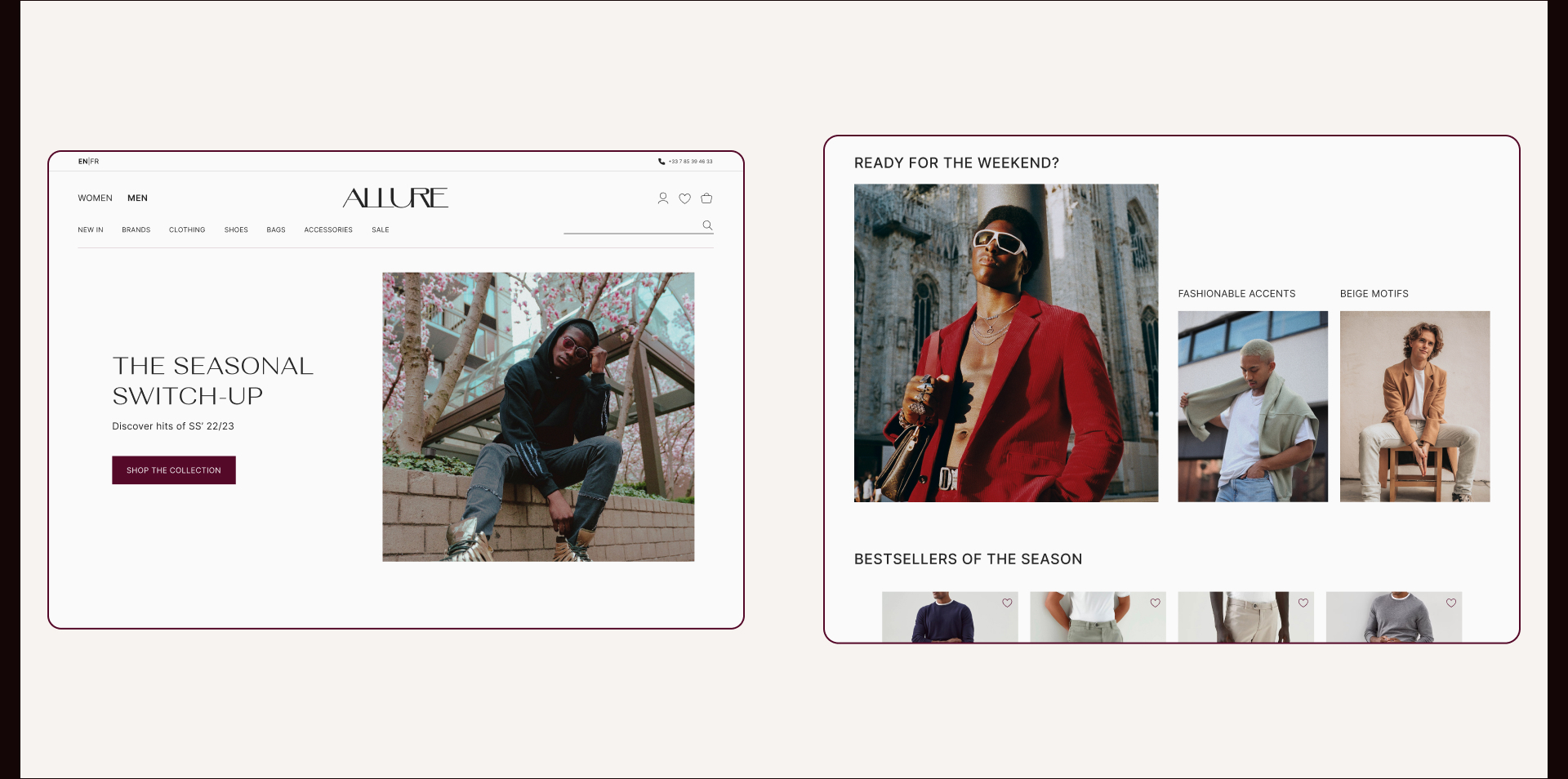 ALLURE | E-commerce design concept — Изображение №3 — Интерфейсы, Брендинг на Dprofile