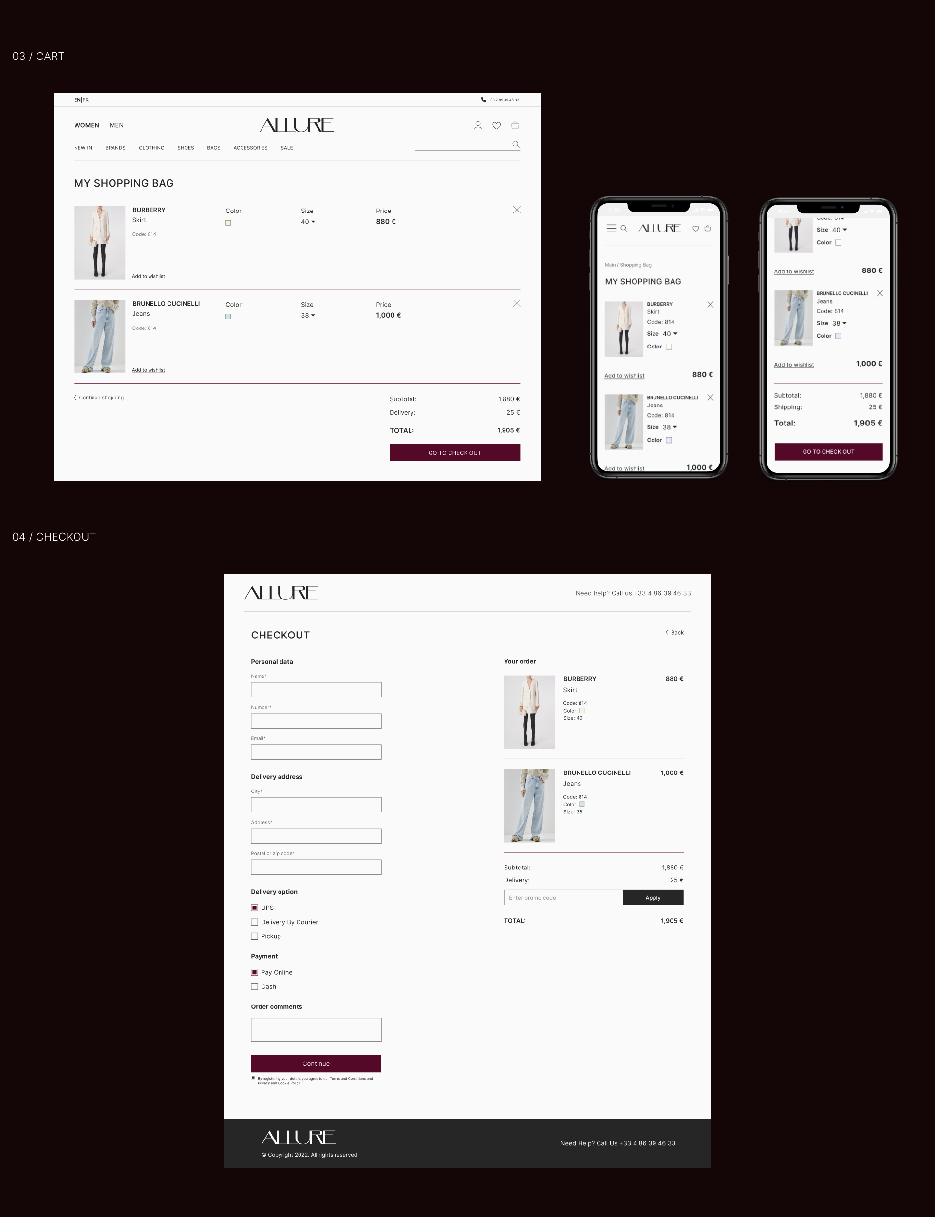 ALLURE | E-commerce design concept — Изображение №7 — Интерфейсы, Брендинг на Dprofile