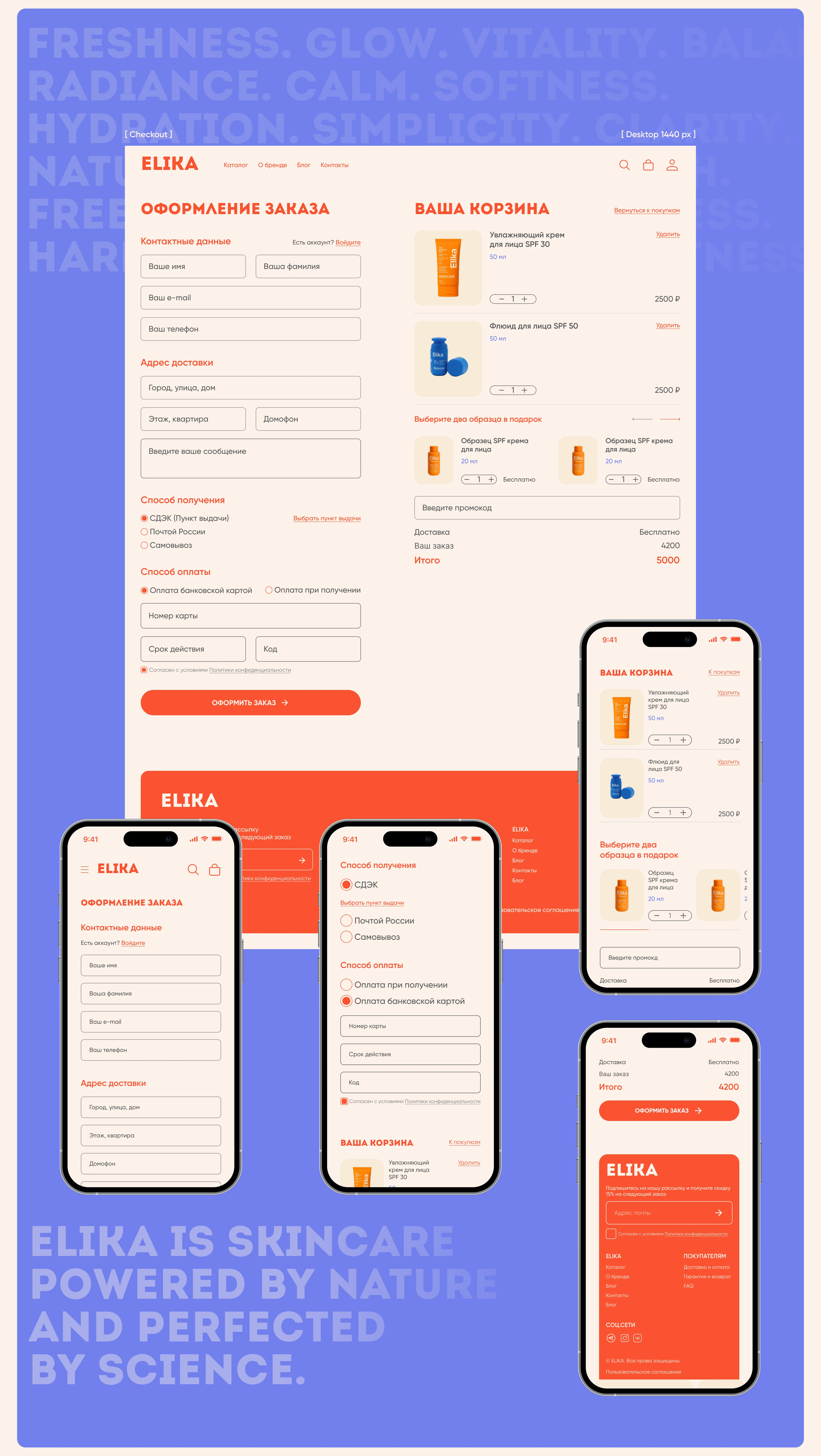 Website Elika | Cosmetic store — Изображение №12 — Интерфейсы, Анимация на Dprofile