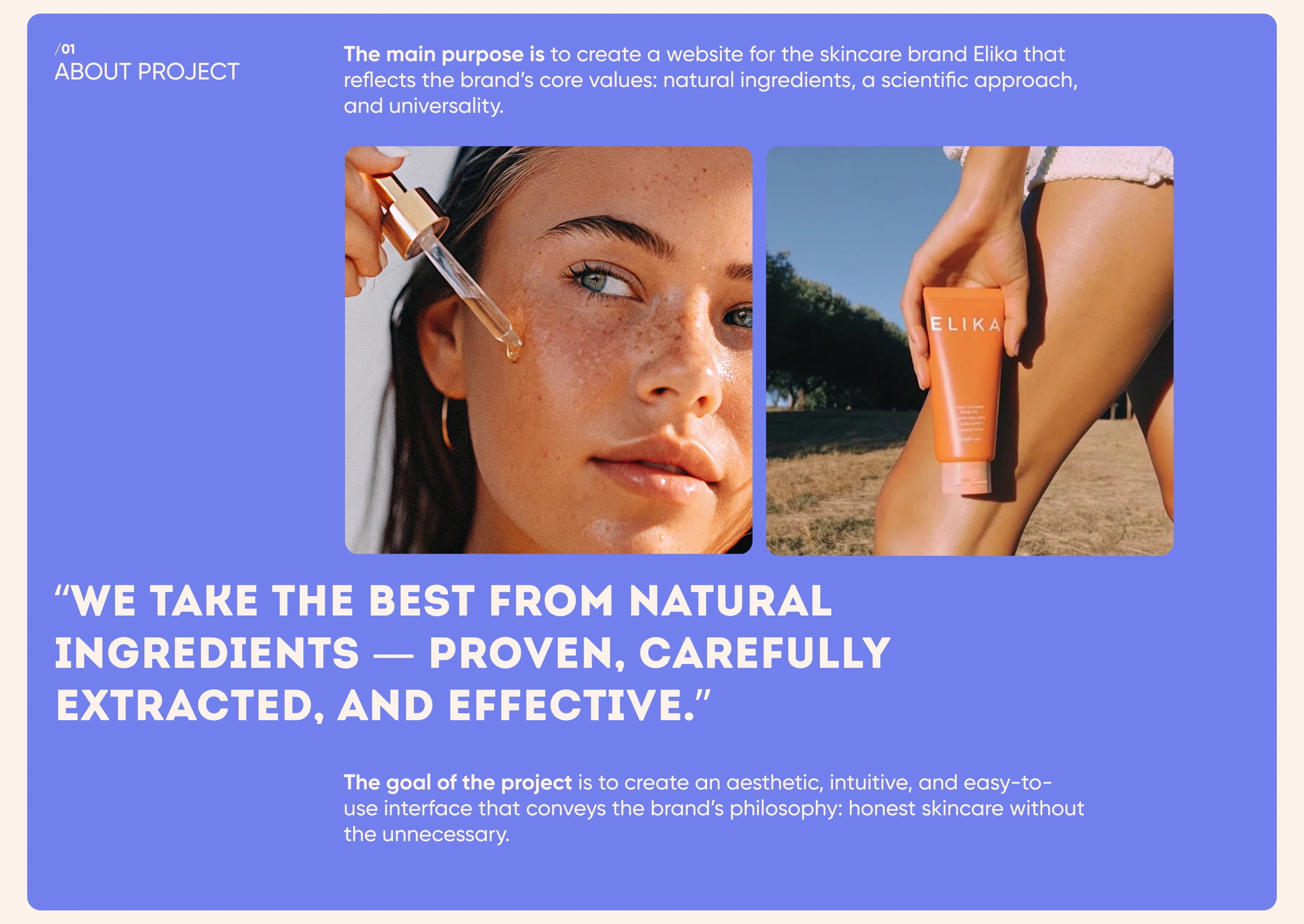 Website Elika | Cosmetic store — Изображение №2 — Интерфейсы, Анимация на Dprofile