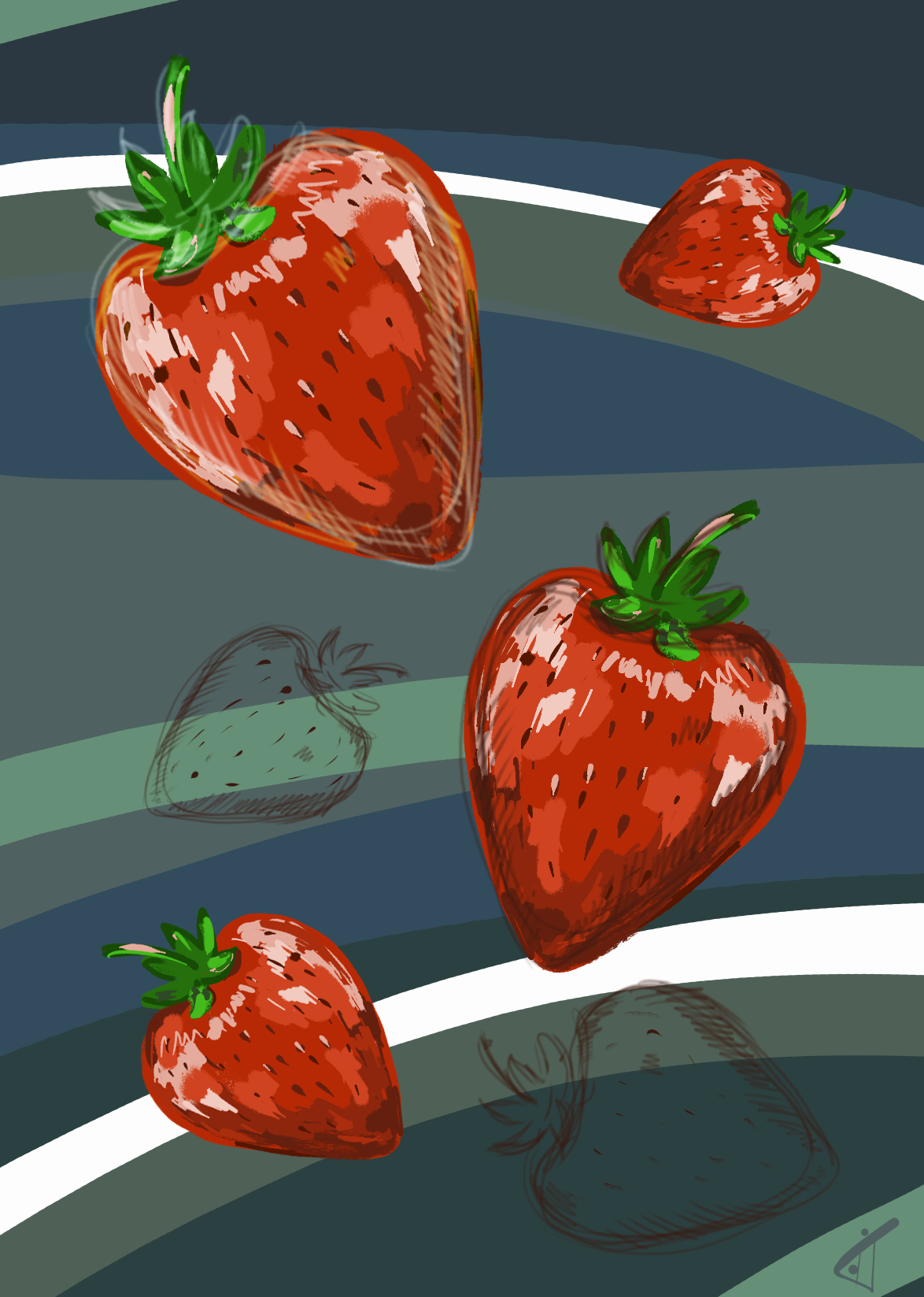 эскиз клубника — Изображение №2 — Брендинг, Иллюстрация на Dprofile