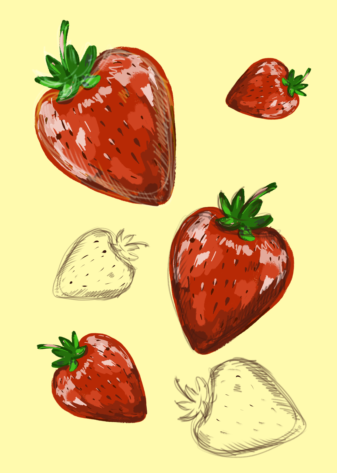 эскиз клубника — Изображение №1 — Брендинг, Иллюстрация на Dprofile