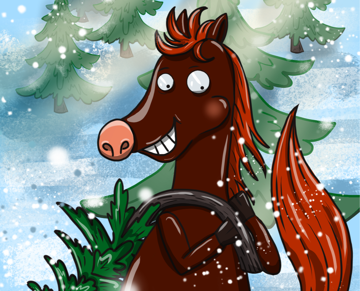 иллюстрация огненная лошадь 2026 — Иллюстрация на Dprofile