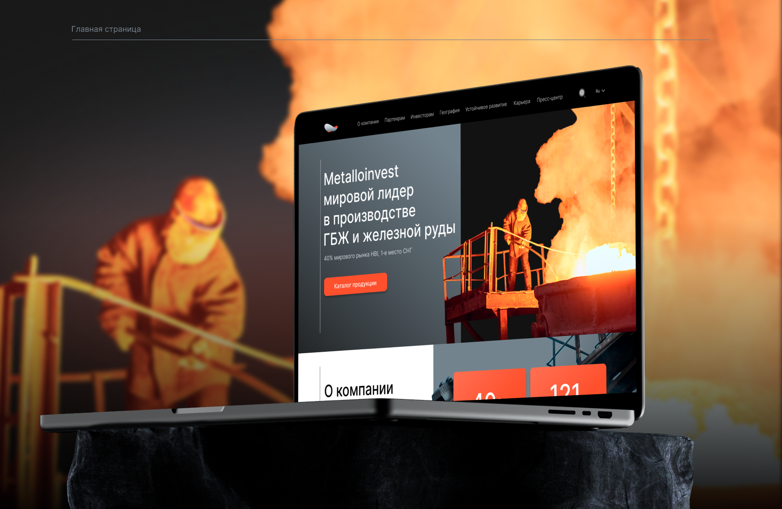 Website Metalloinvest — Изображение №3 — Интерфейсы на Dprofile