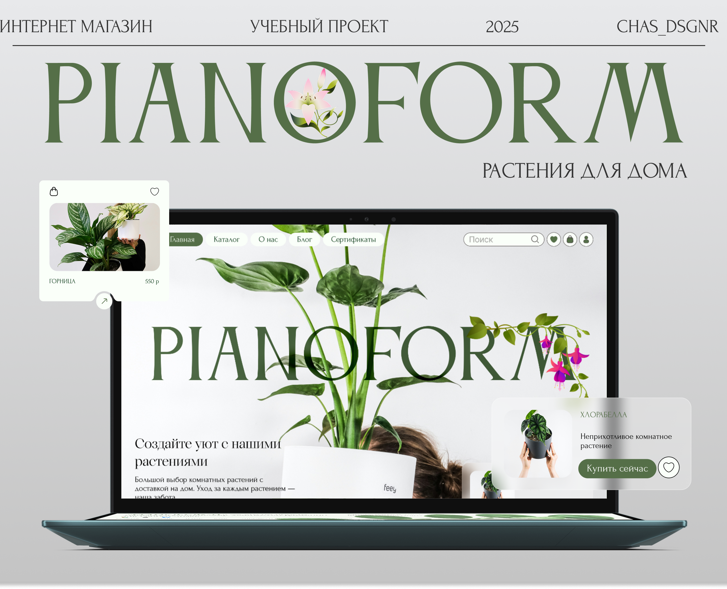Website "Pianoform" — Интерфейсы на Dprofile