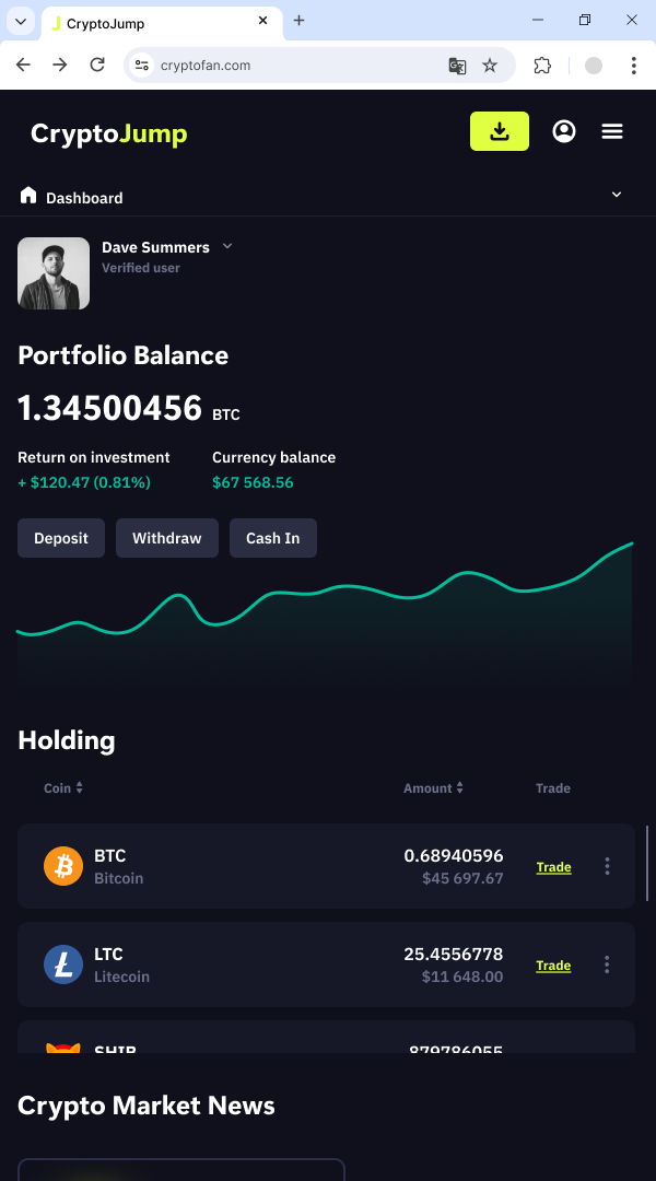 CryptoJump — Изображение №17 — Интерфейсы на Dprofile