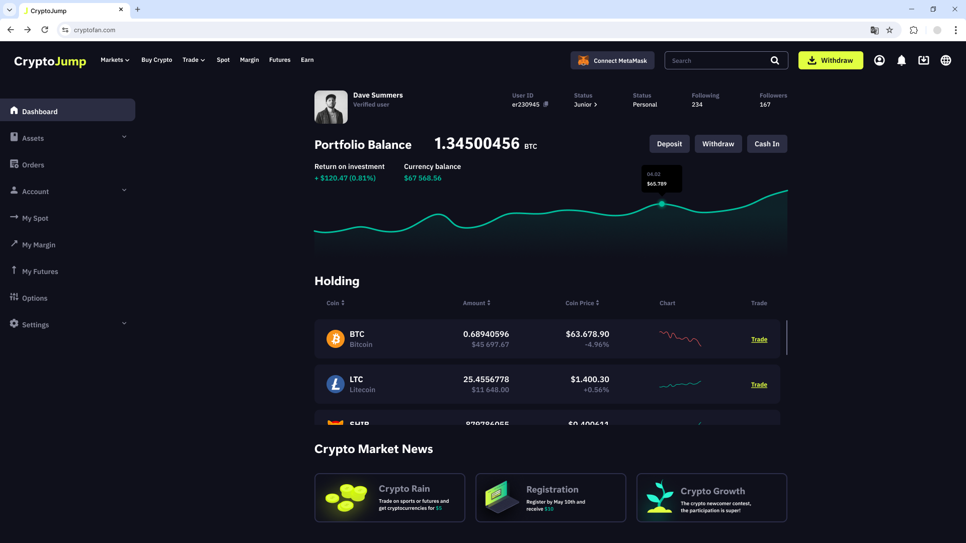 CryptoJump — Изображение №6 — Интерфейсы на Dprofile
