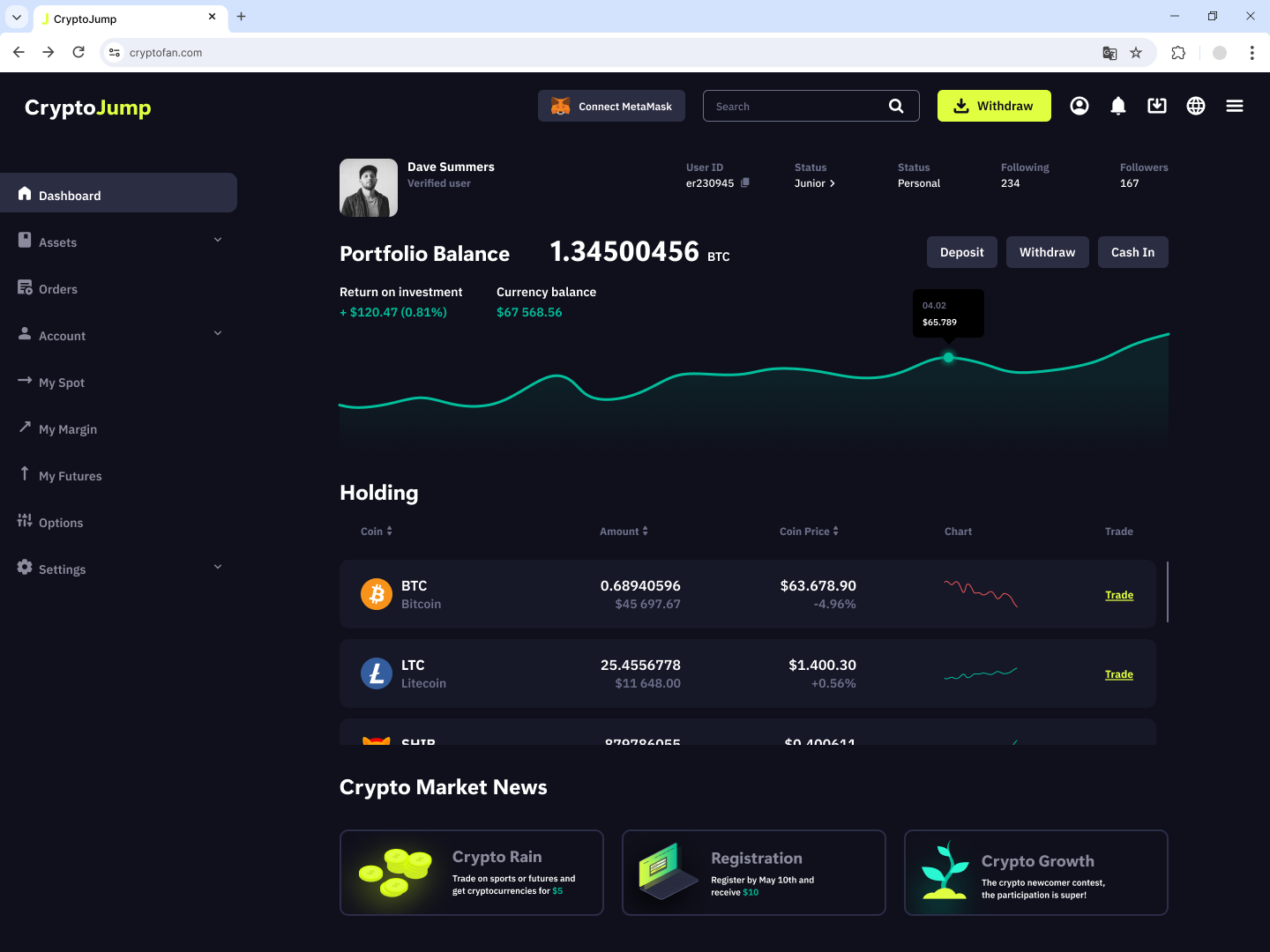 CryptoJump — Изображение №8 — Интерфейсы на Dprofile