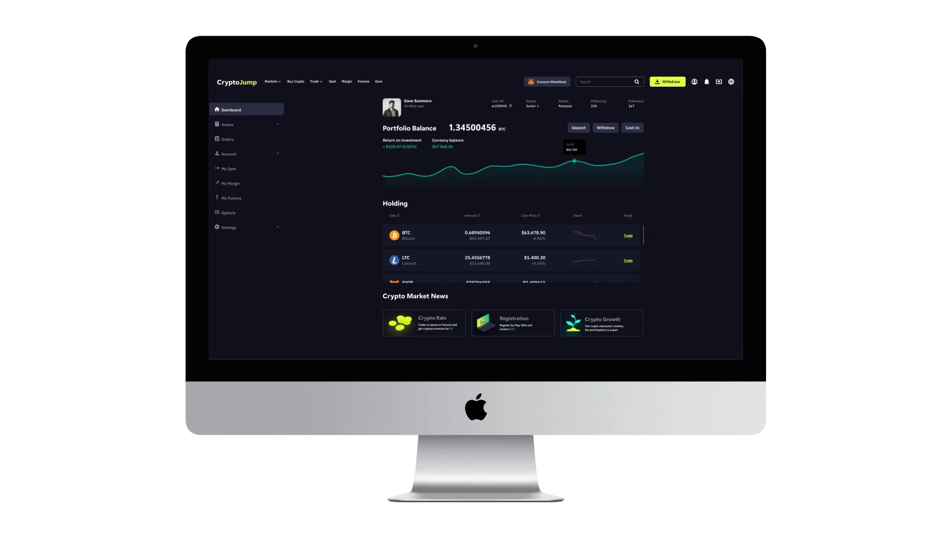 CryptoJump — Изображение №3 — Интерфейсы на Dprofile