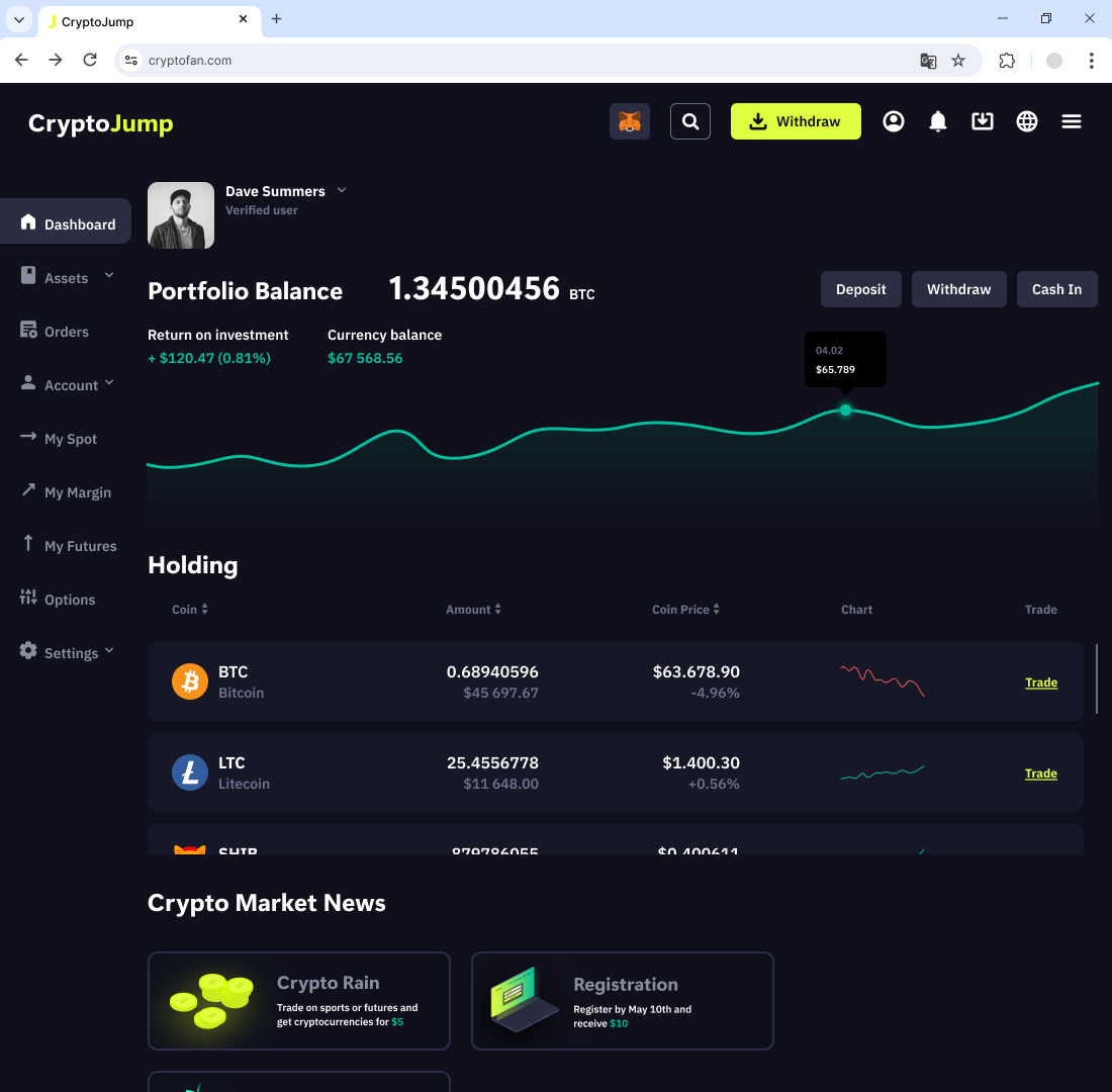 CryptoJump — Изображение №11 — Интерфейсы на Dprofile