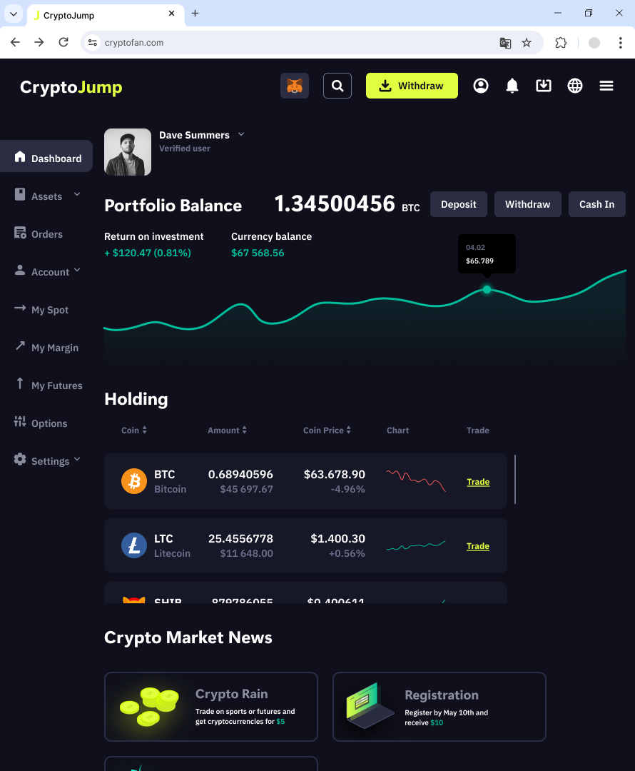 CryptoJump — Изображение №12 — Интерфейсы на Dprofile