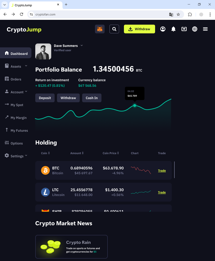 CryptoJump — Изображение №13 — Интерфейсы на Dprofile