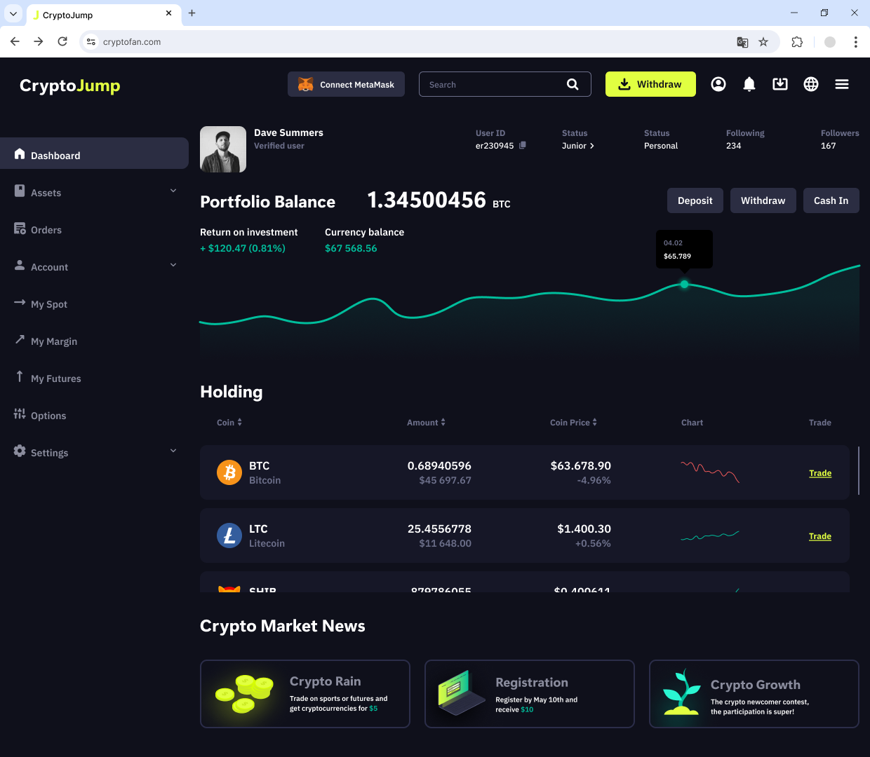 CryptoJump — Изображение №9 — Интерфейсы на Dprofile
