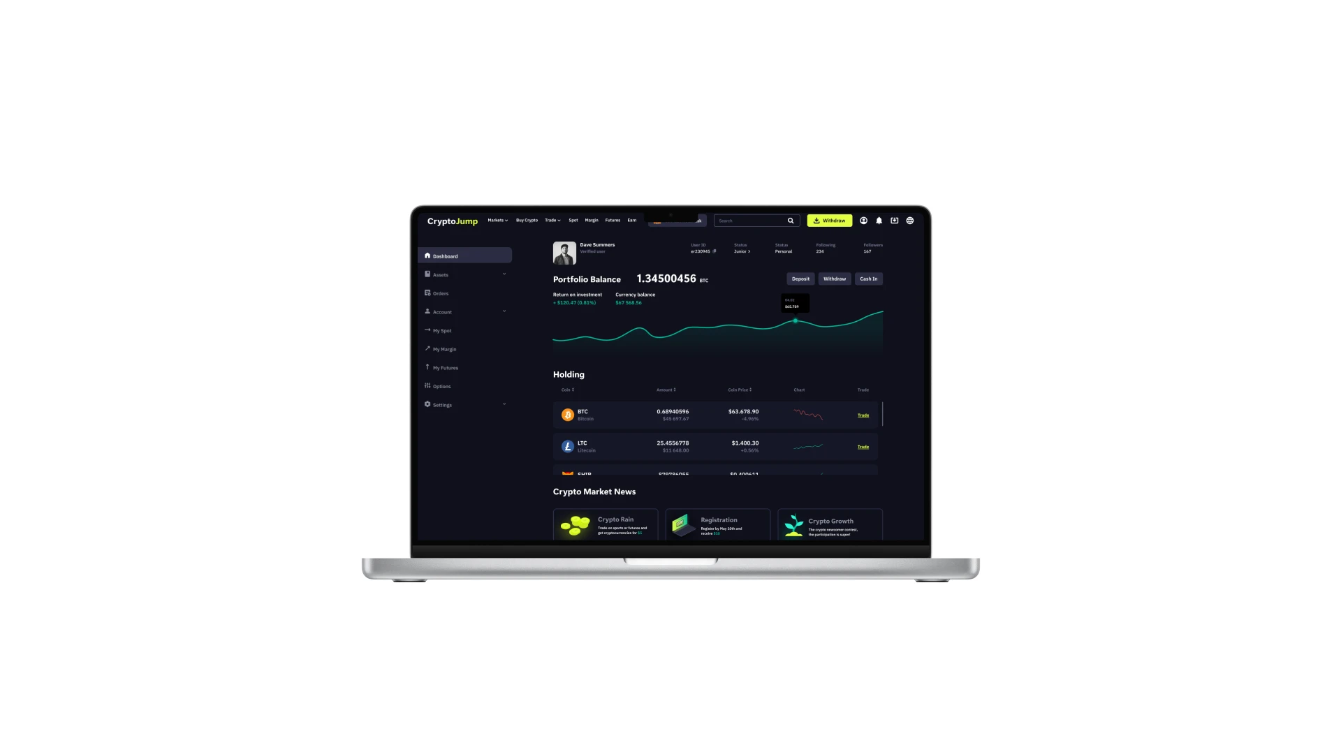CryptoJump — Изображение №4 — Интерфейсы на Dprofile