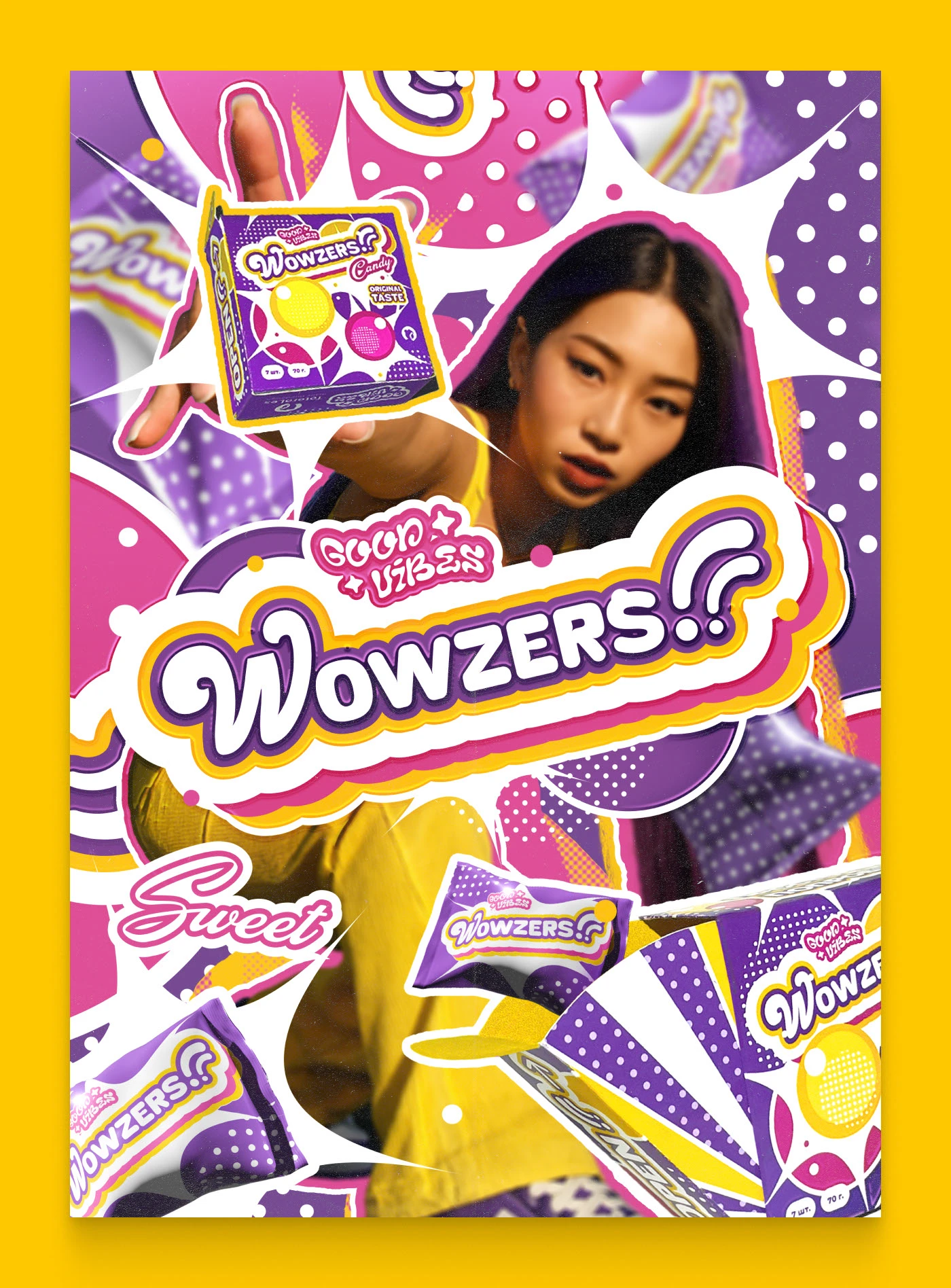 Wowzers!! | Candy Brand Identity — Изображение №13 — Брендинг на Dprofile