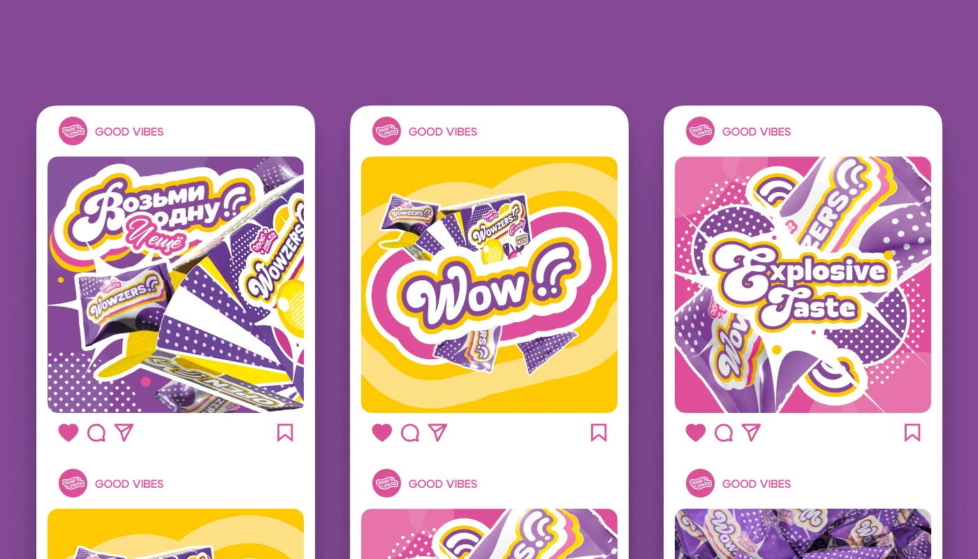 Wowzers!! | Candy Brand Identity — Изображение №10 — Брендинг на Dprofile