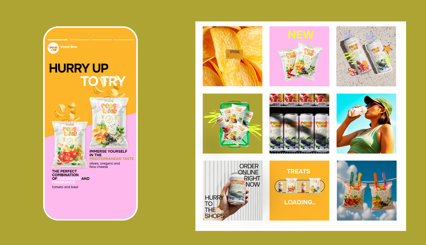 ФИРМЕННЫЙ СТИЛЬ/SNACKS/TREATS TIME — Изображение №11 — Брендинг на Dprofile