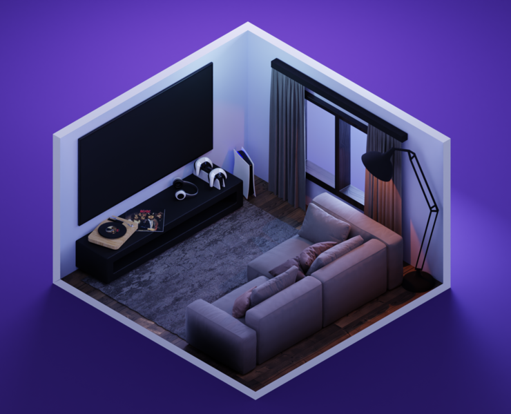 3D room — Иллюстрация, 3D на Dprofile