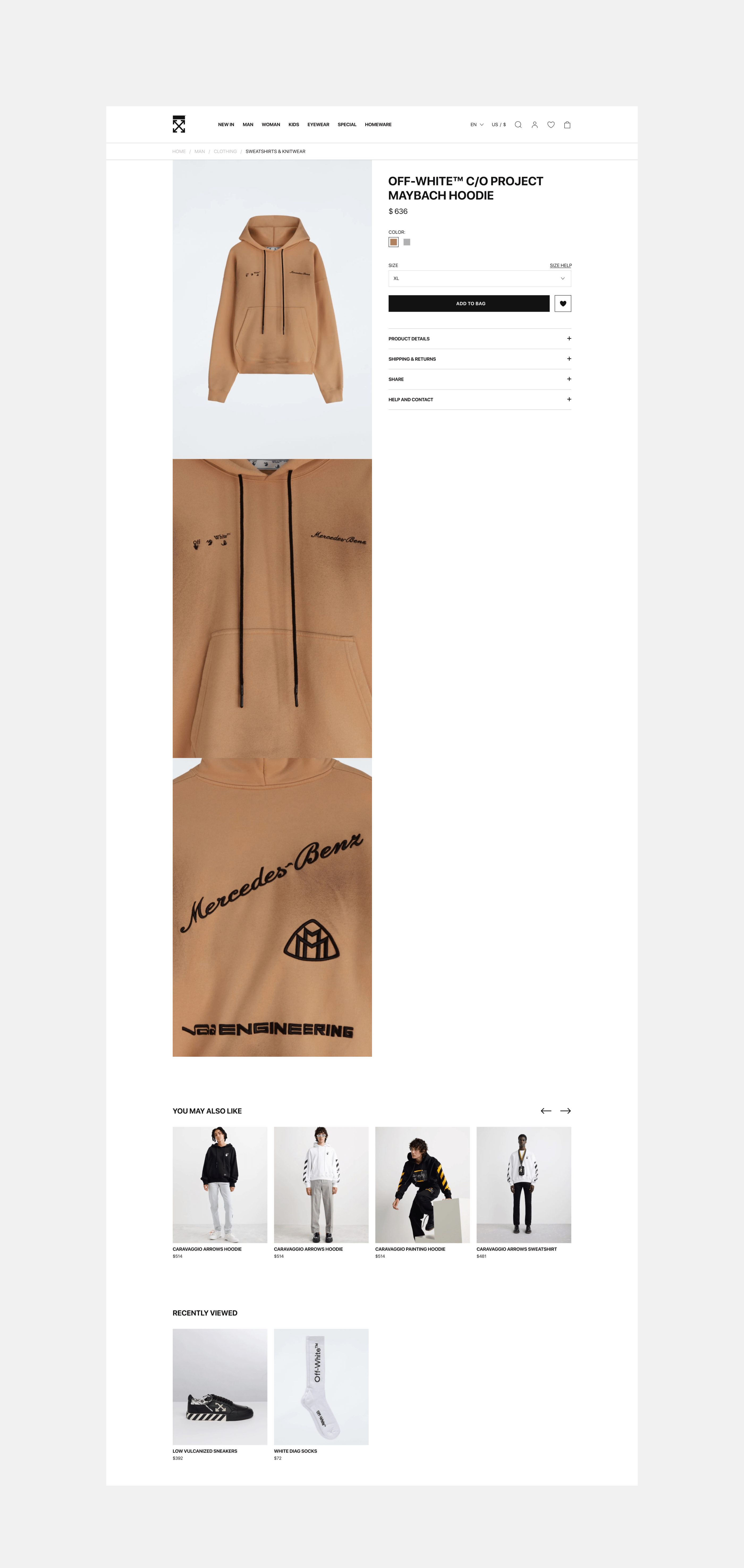 OFF-WHITE | Online-store redesign — Изображение №6 — Интерфейсы на Dprofile
