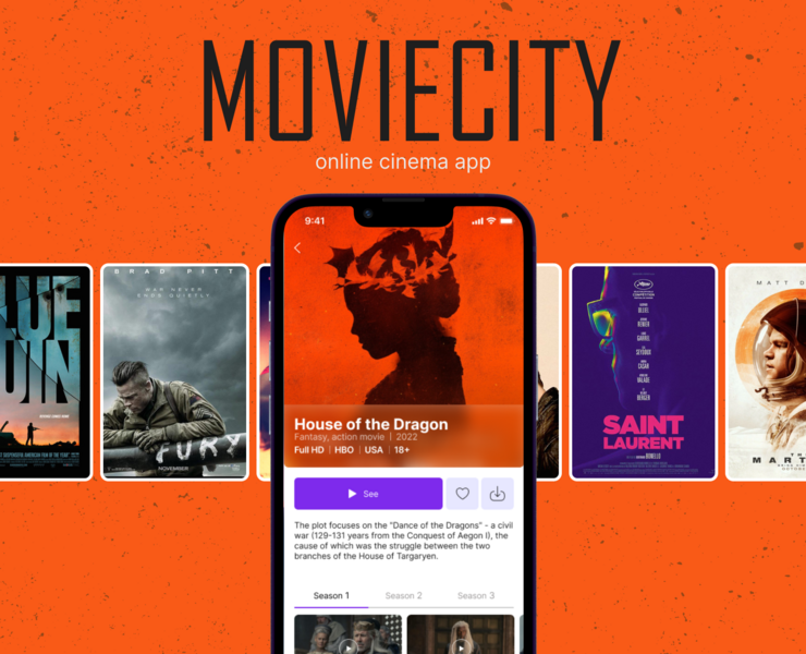 Moviecity—online cinema app — Интерфейсы, Анимация на Dprofile