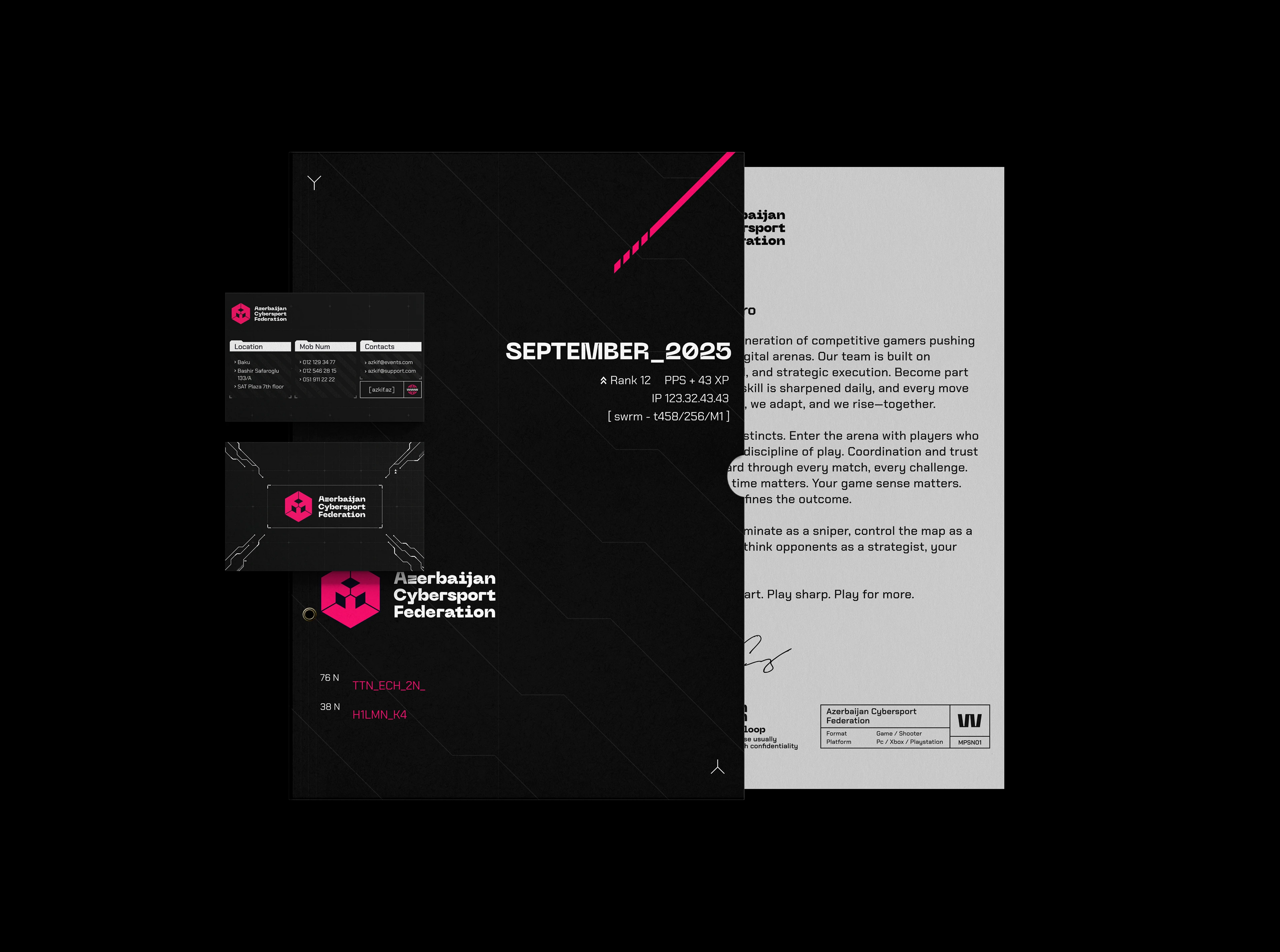 Azerbaijan Cybersport Federation - Brand Identity — Изображение №17 — Интерфейсы, Брендинг на Dprofile