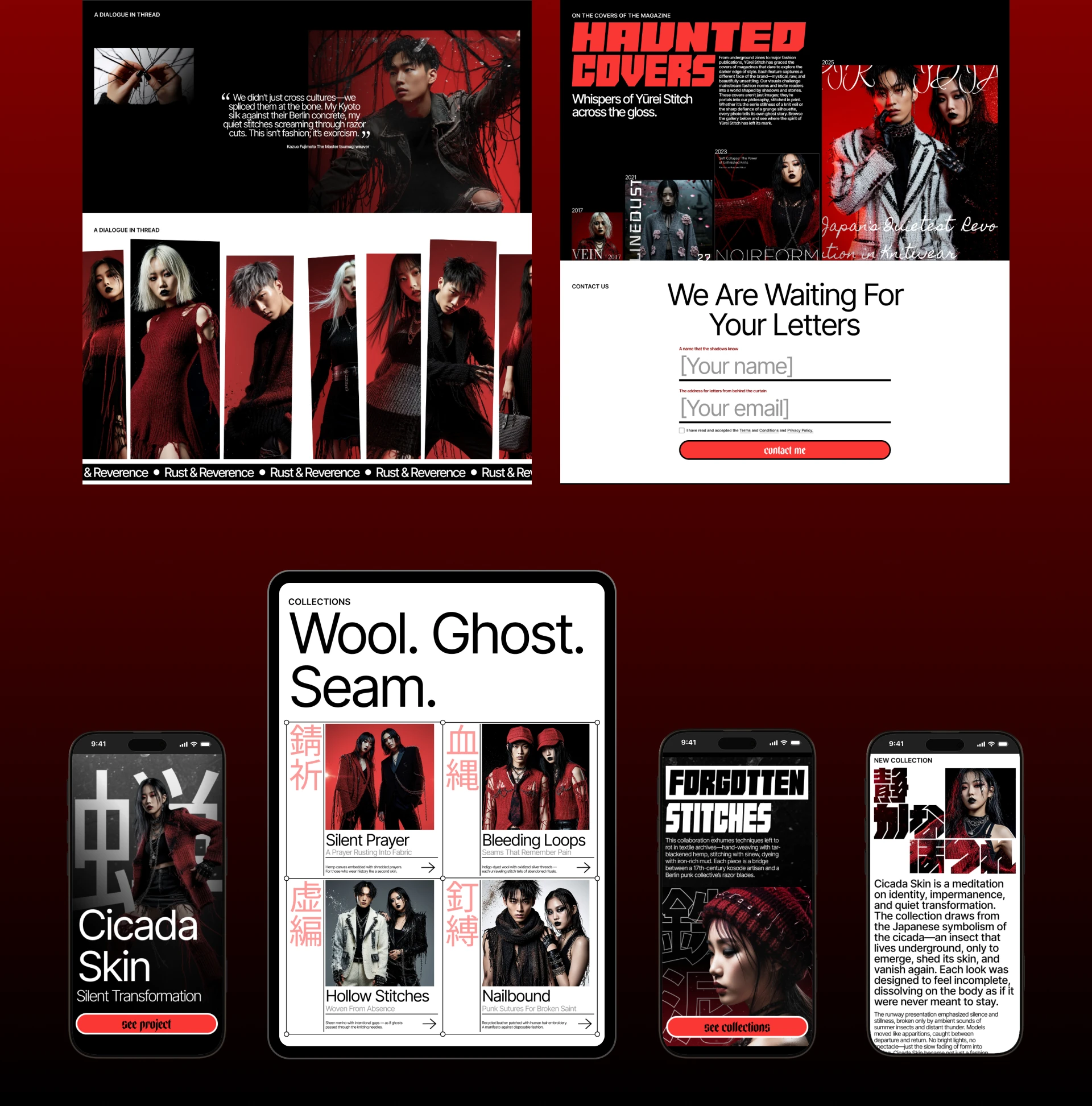 Yūrei Stitch | Corporate Website — Изображение №6 — Интерфейсы на Dprofile