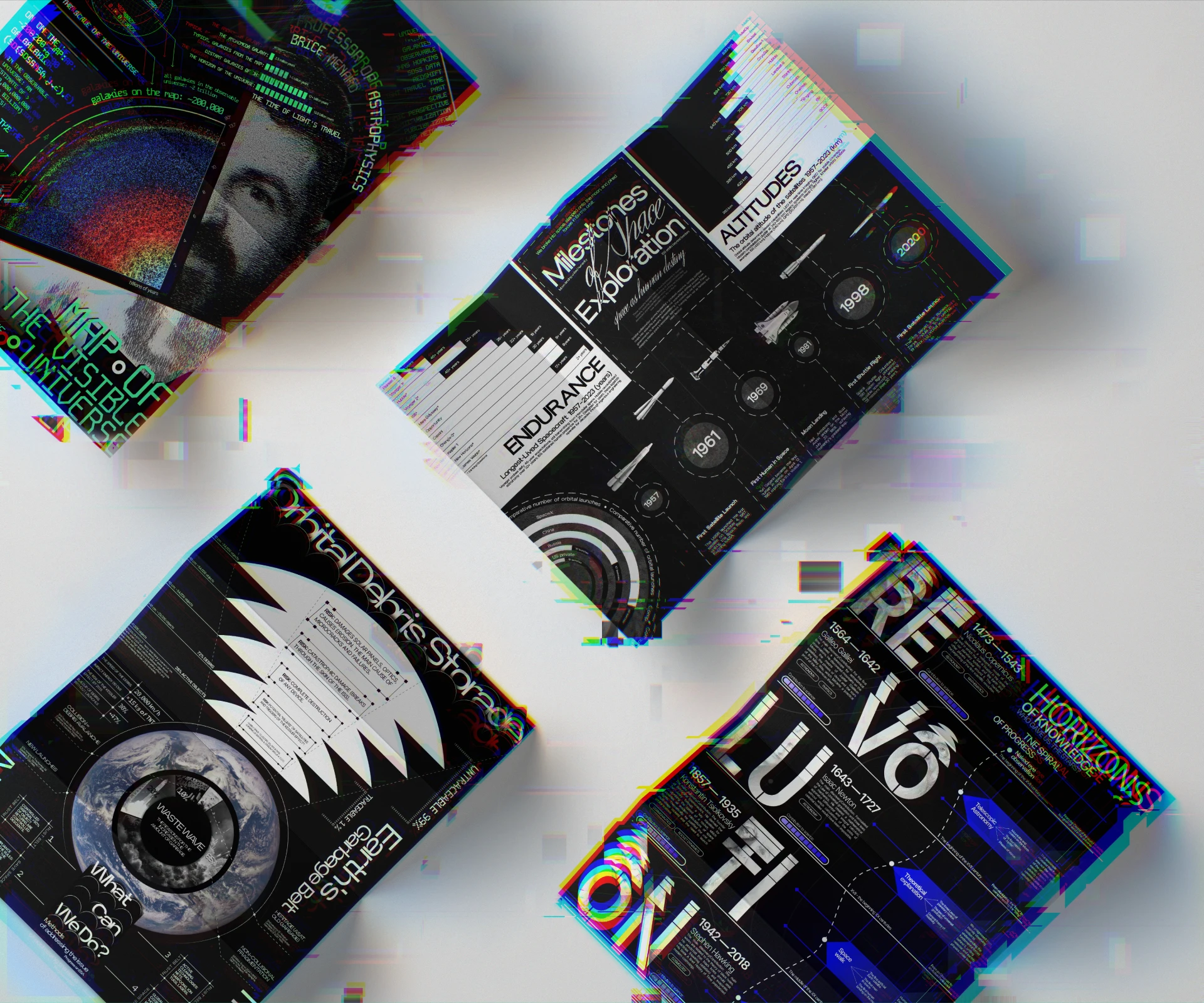 Space-themed Infographic Posters — Изображение №10 — Графика на Dprofile