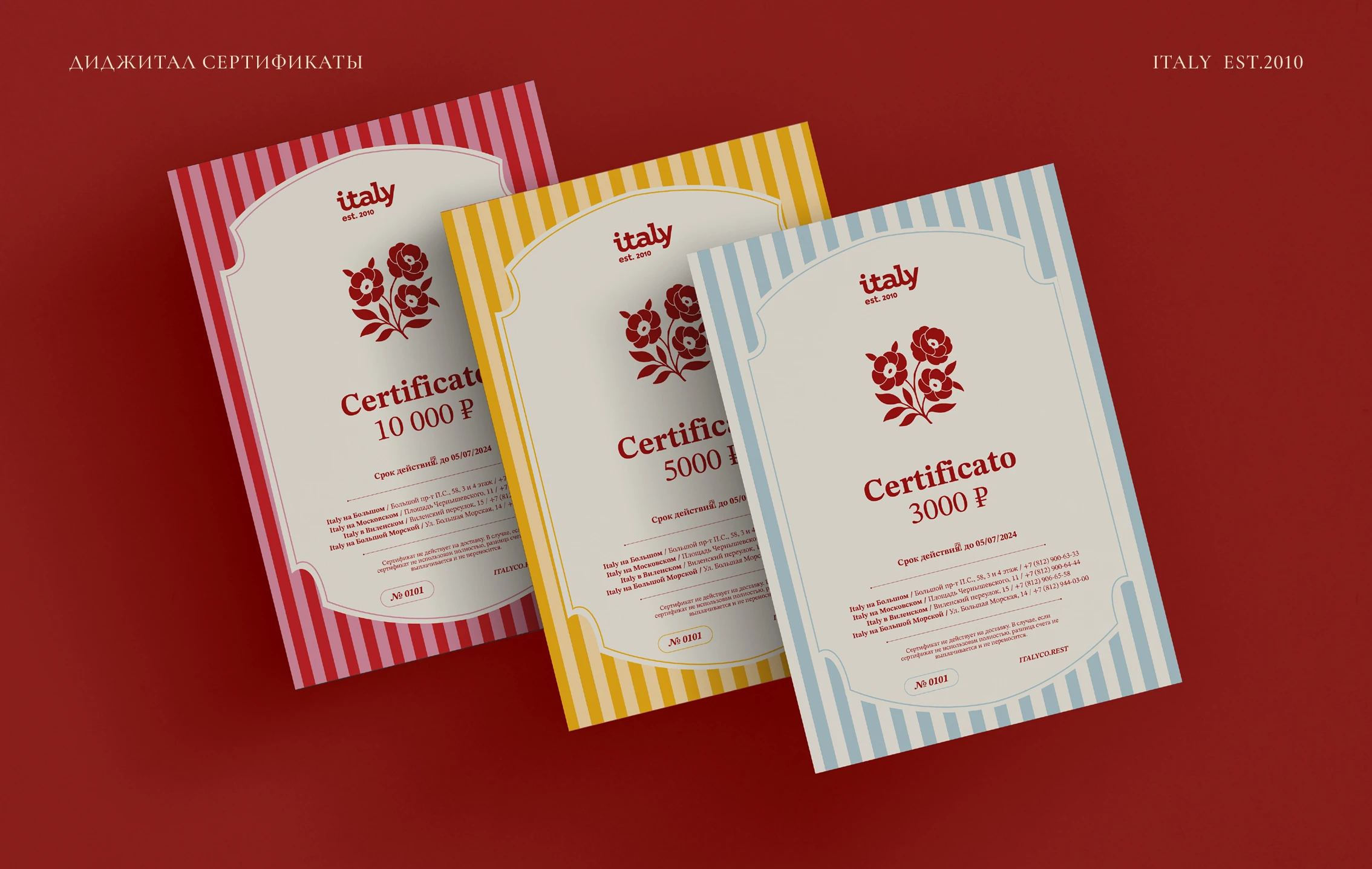 ITALY | RESTAURANT BRANDING — Изображение №6 — Брендинг, Графика на Dprofile