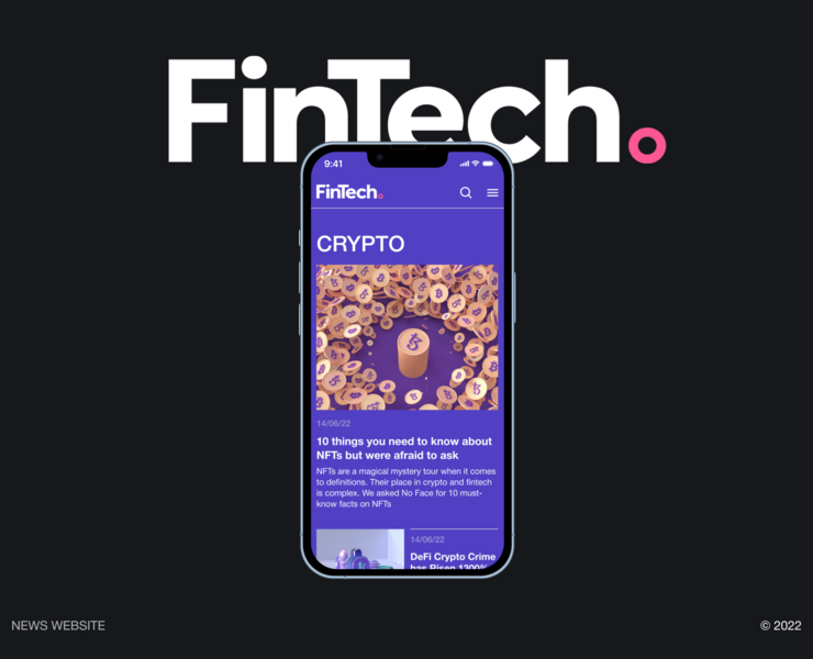 FinTech magazine — Интерфейсы на Dprofile
