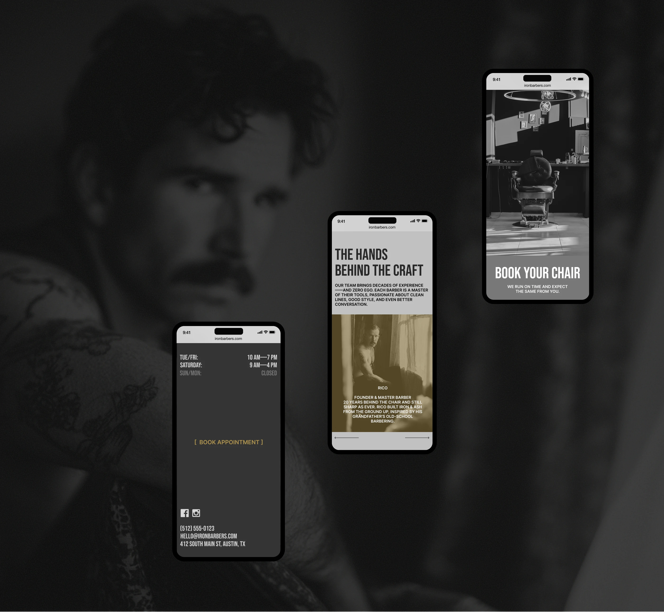 Website Concept for a Barbershop — Изображение №7 — Интерфейсы, Брендинг на Dprofile