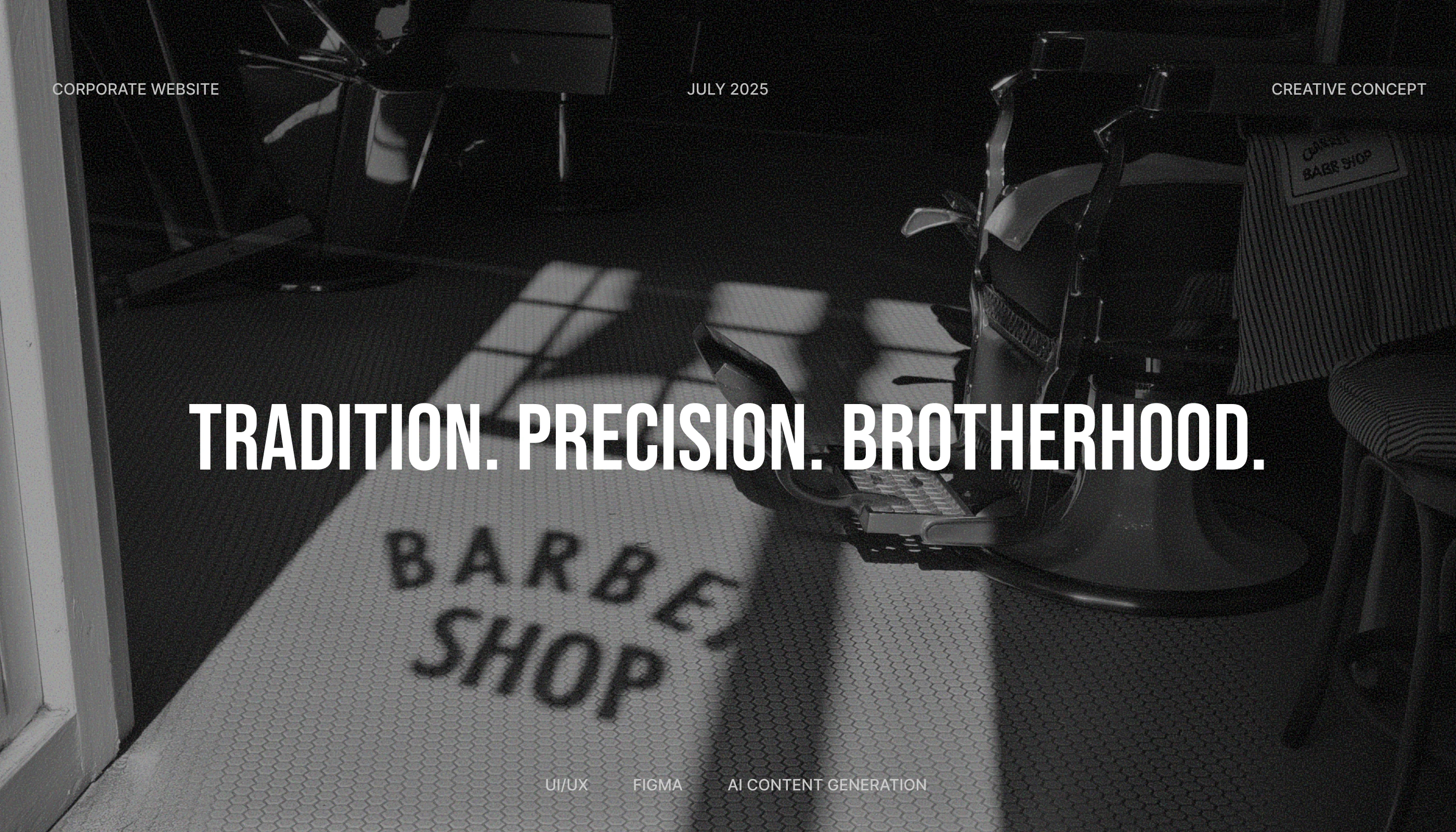 Website Concept for a Barbershop — Изображение №1 — Интерфейсы, Брендинг на Dprofile
