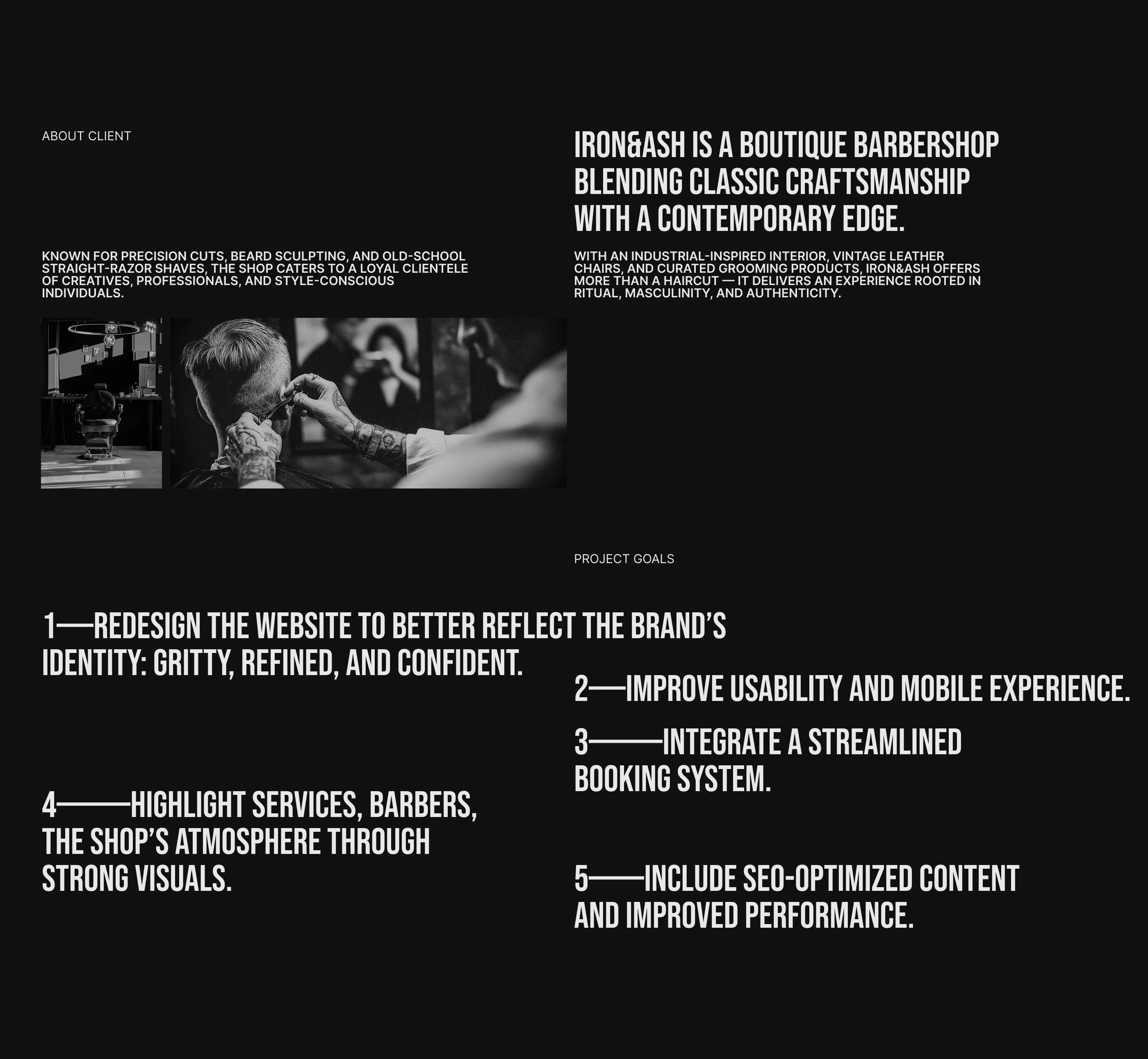 Website Concept for a Barbershop — Изображение №3 — Интерфейсы, Брендинг на Dprofile