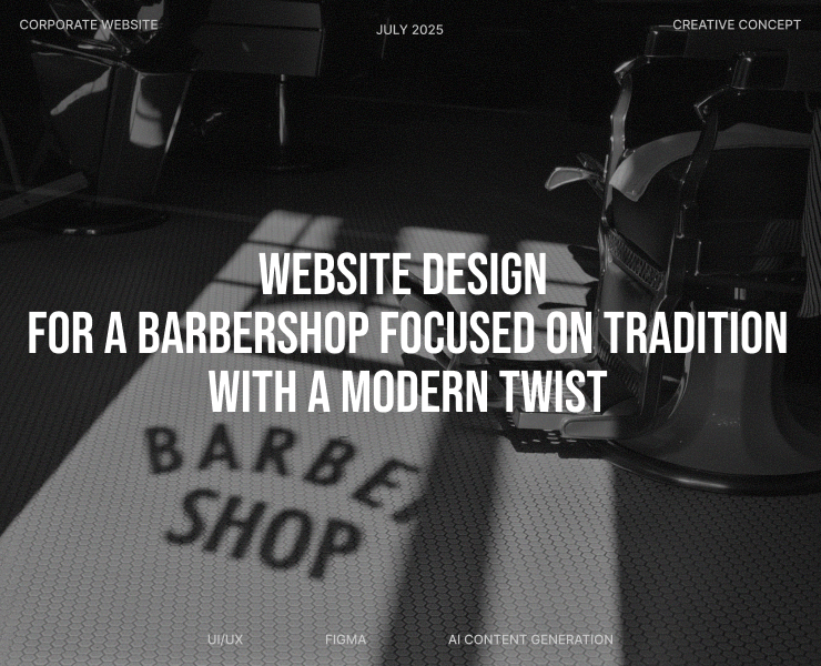 Website Concept for a Barbershop — Интерфейсы, Брендинг на Dprofile