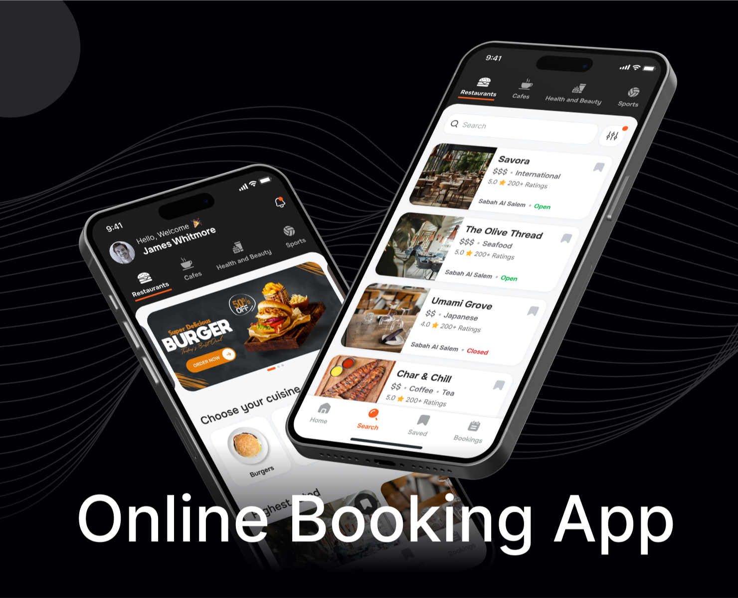Online booking app — Интерфейсы на Dprofile