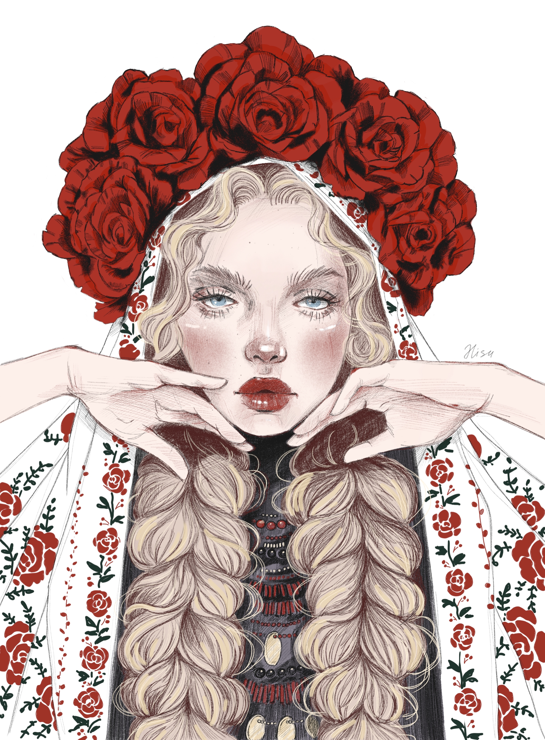 "russian girl" — Изображение №1 — Иллюстрация, Графика на Dprofile