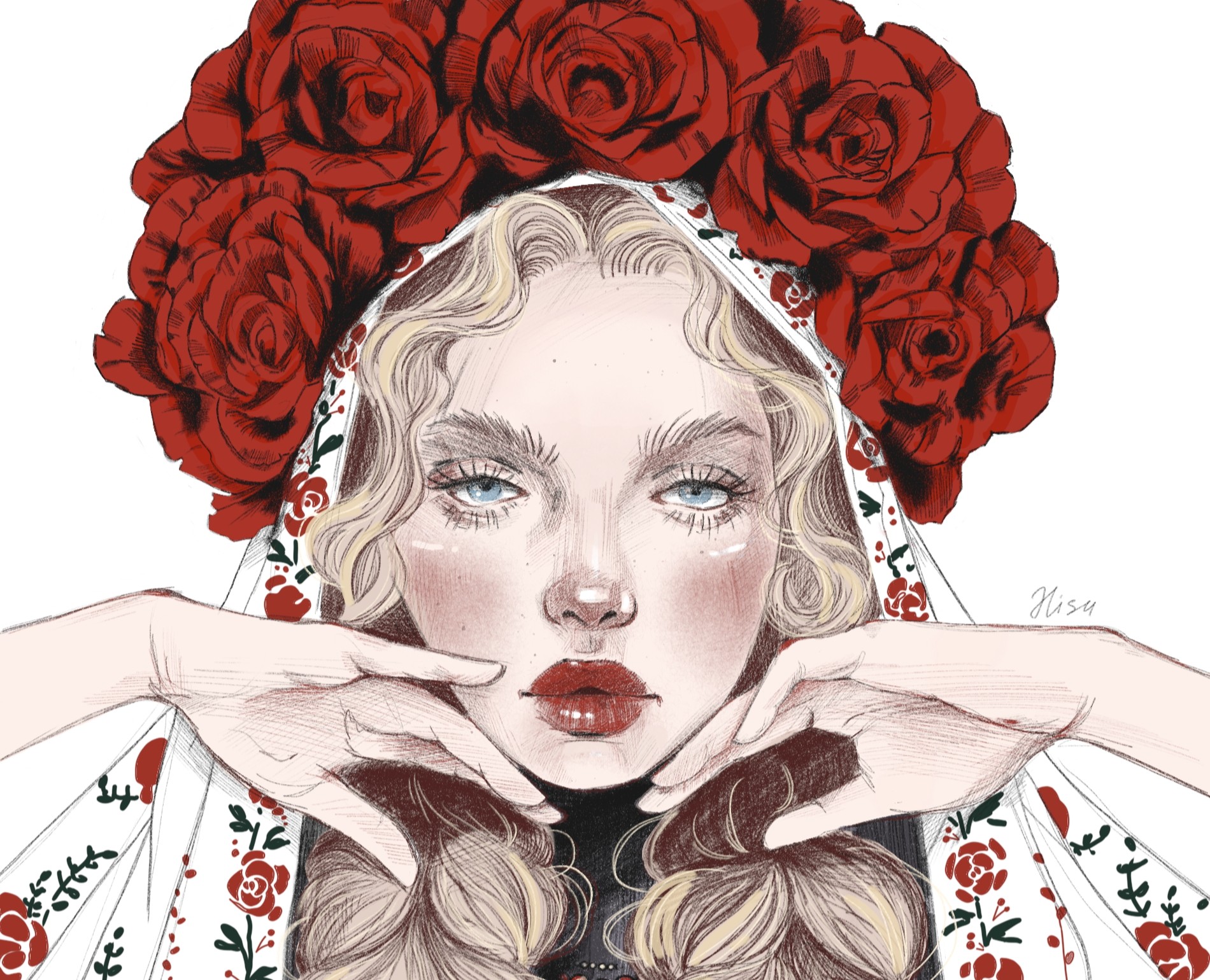 "russian girl" — Иллюстрация, Графика на Dprofile