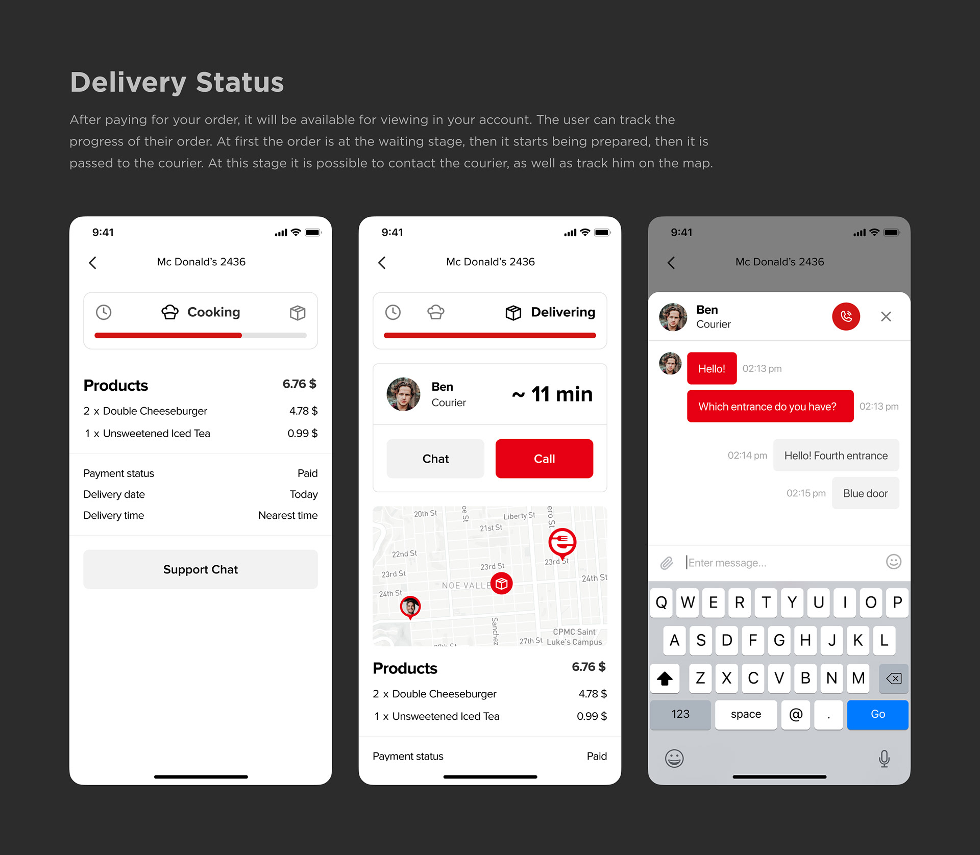 Easy Eat - mobile app for food ordering — Изображение №7 — Интерфейсы на Dprofile