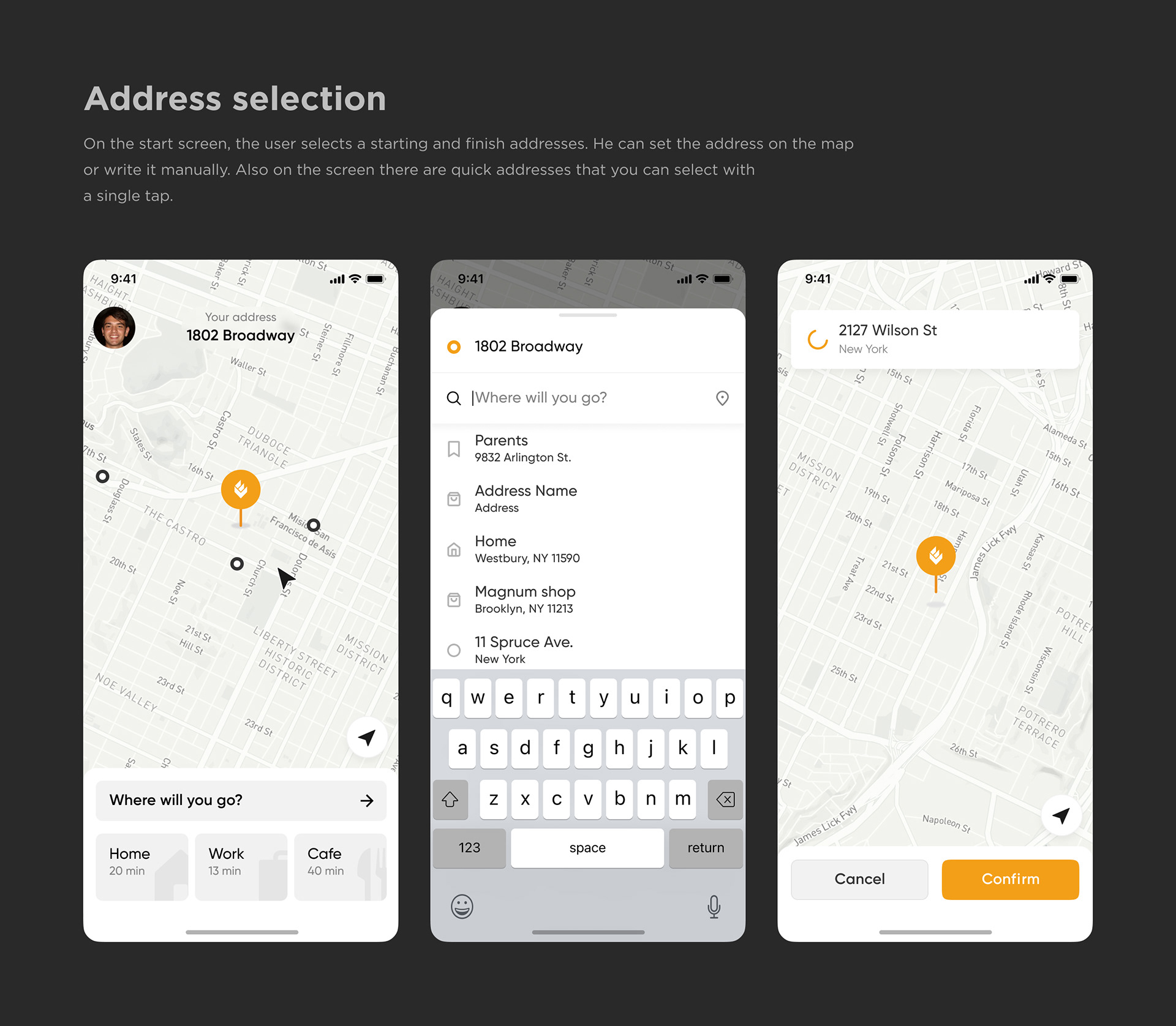 EST TAXI — mobile app for cab calling — Изображение №2 — Интерфейсы на Dprofile