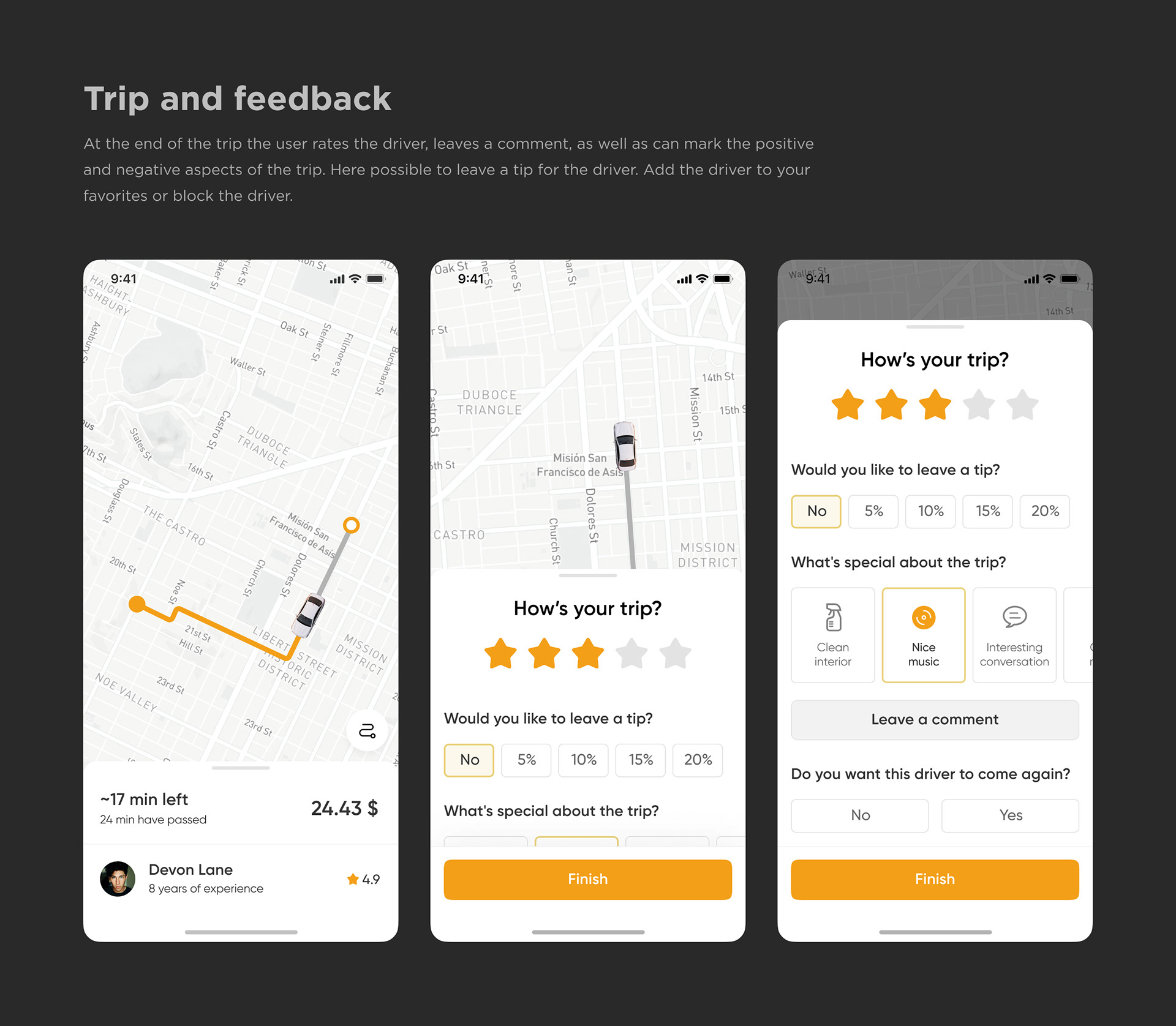 EST TAXI — mobile app for cab calling — Изображение №6 — Интерфейсы на Dprofile