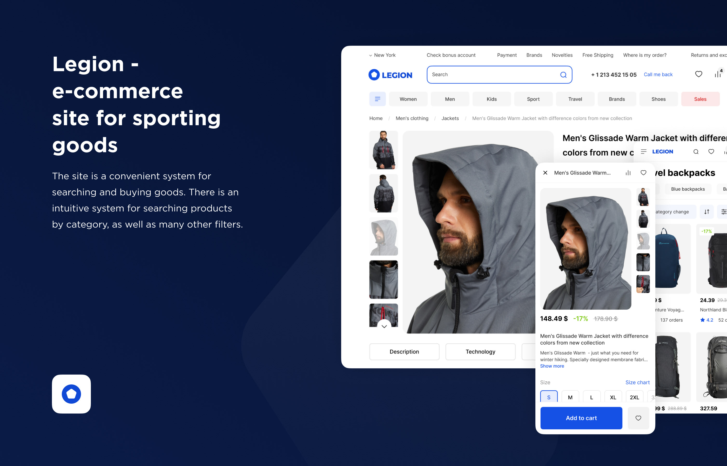 Legion ― e-commerce for sporting goods — Изображение №1 — Интерфейсы на Dprofile