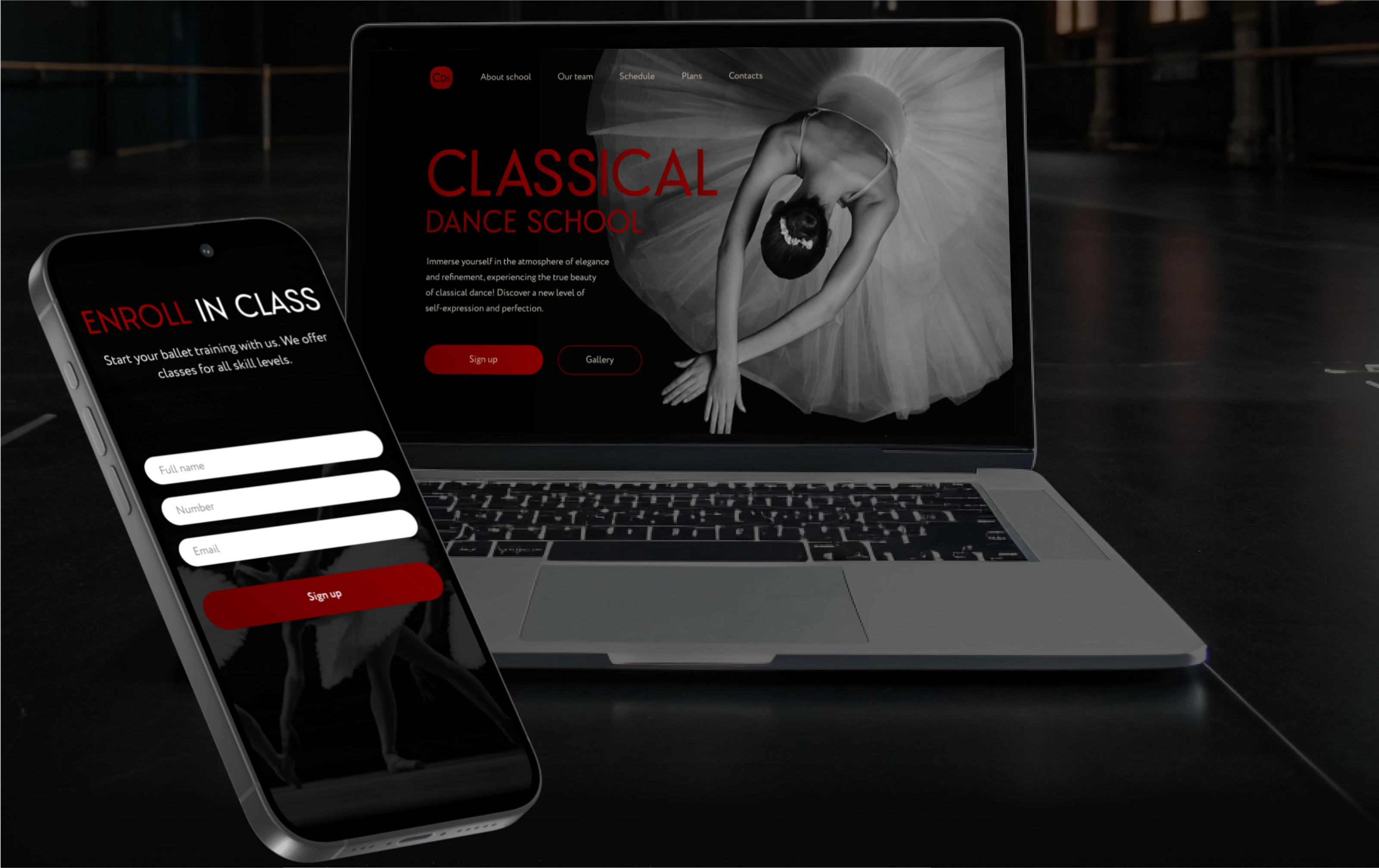 WEBSITE | Classical dance school | landing page — Изображение №7 — Интерфейсы на Dprofile