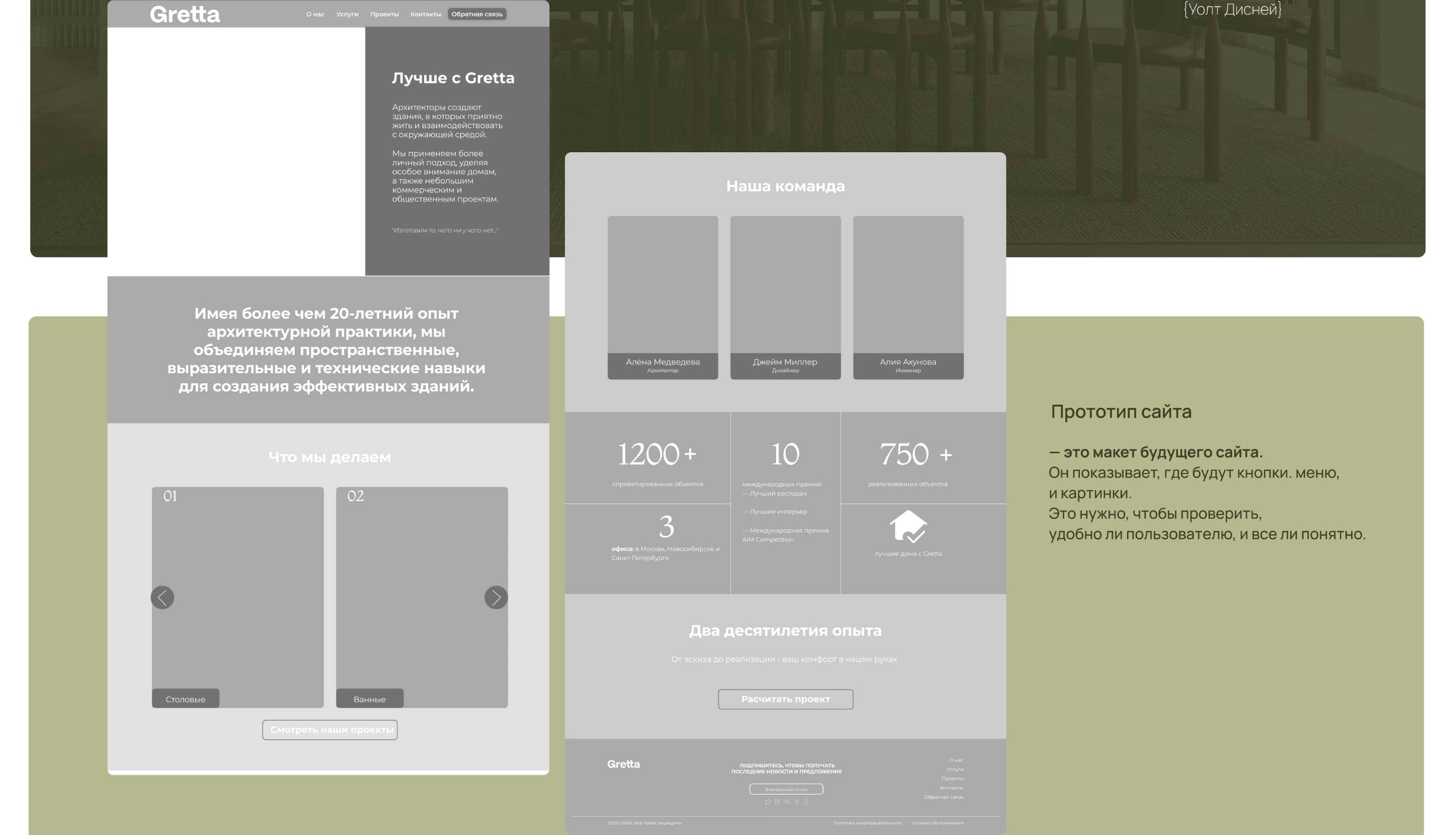 Gretta / Architectural Bureau — Изображение №6 — Интерфейсы на Dprofile